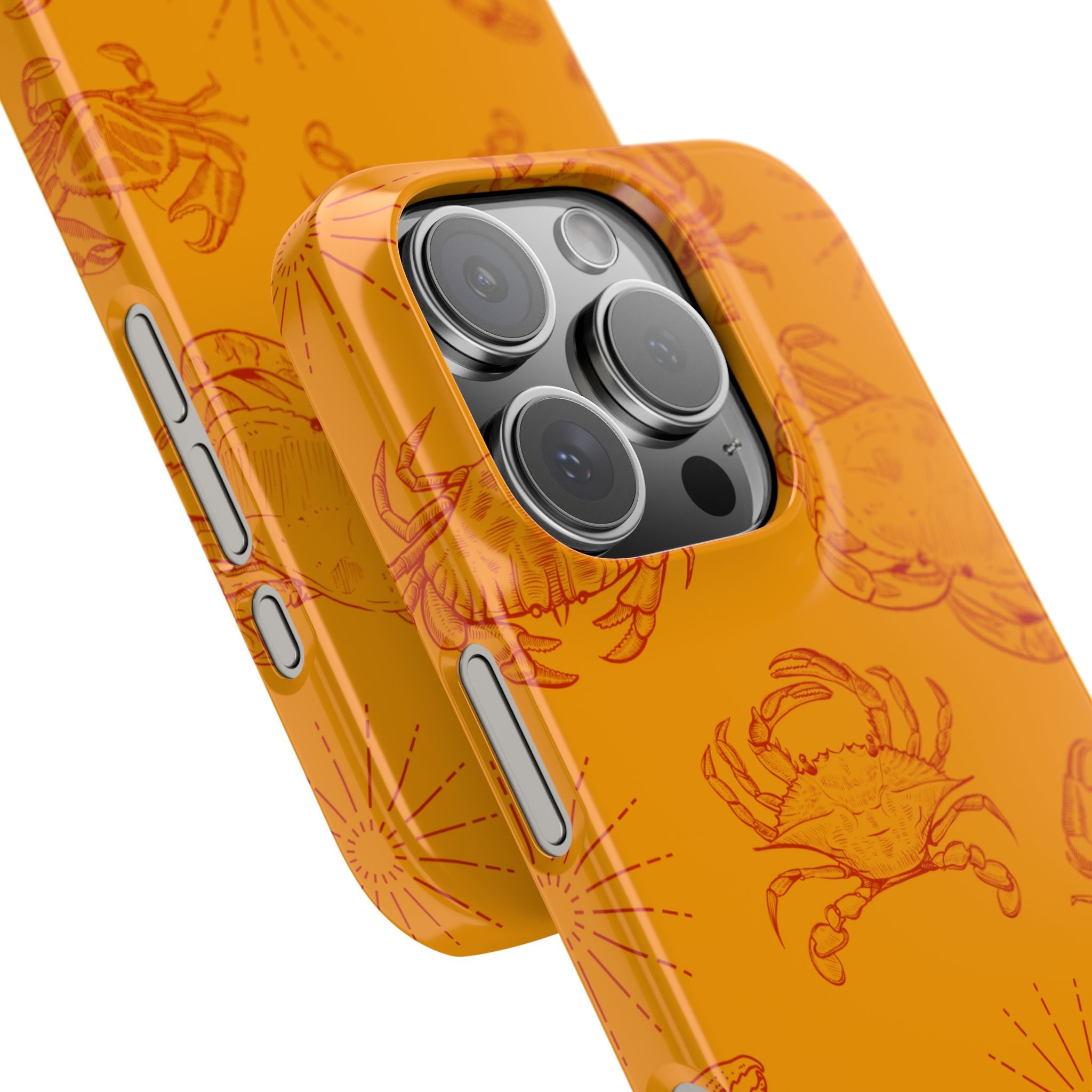 Crab Pattern Snap Case – Orange Coastal Phone Cover