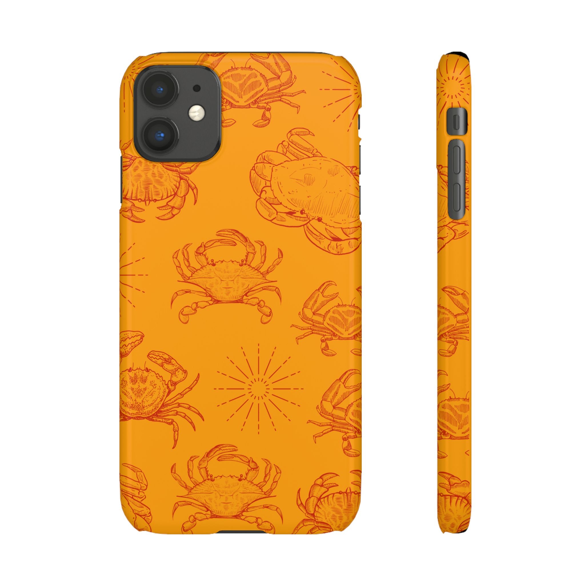 Crab Pattern Snap Case – Orange Coastal Phone Cover
