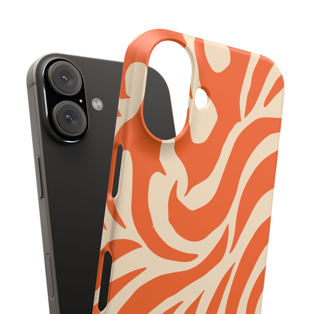 Orange Swirl Phone Case — Retro Abstract iPhone Snap Case