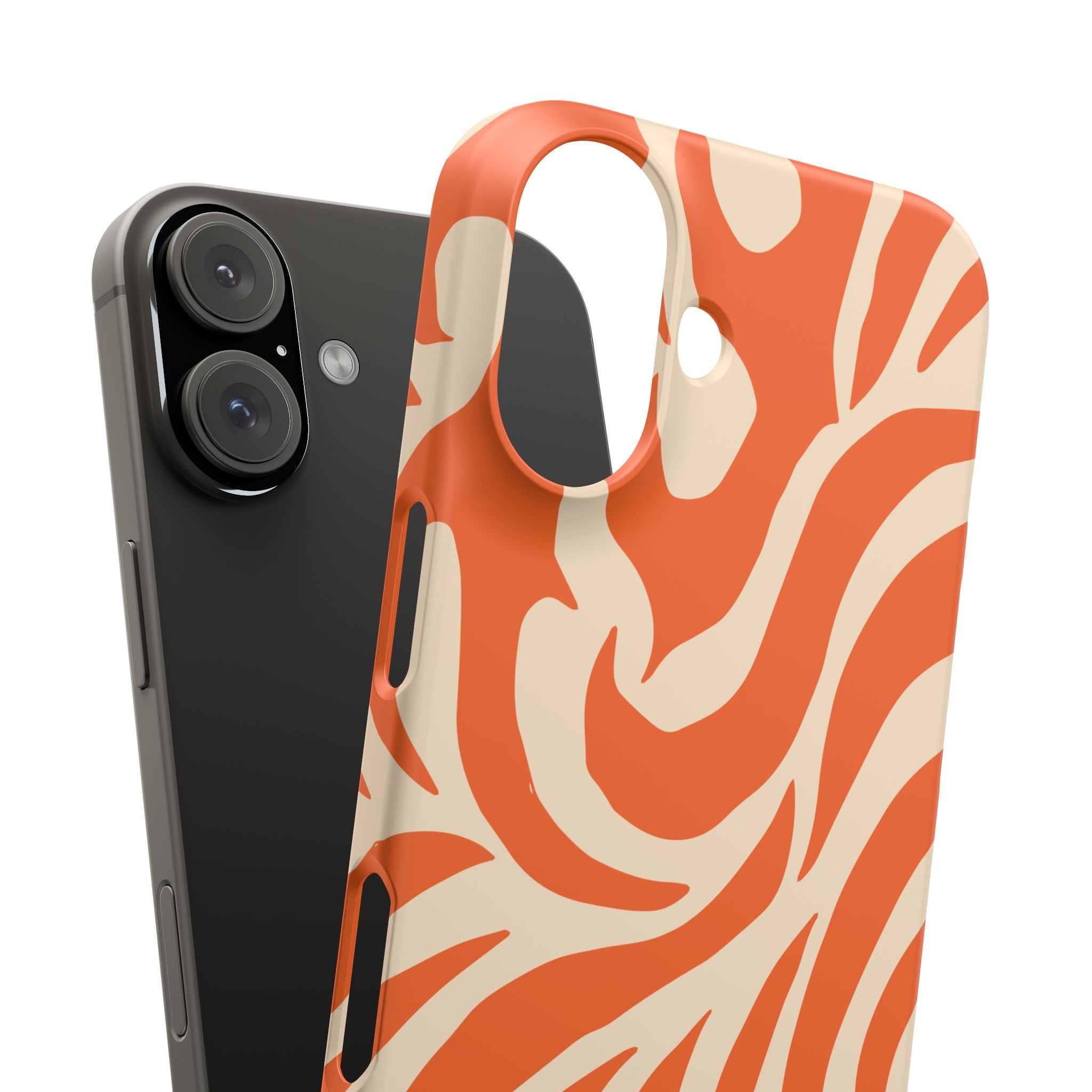 Orange Swirl Phone Case — Retro Abstract iPhone Snap Case
