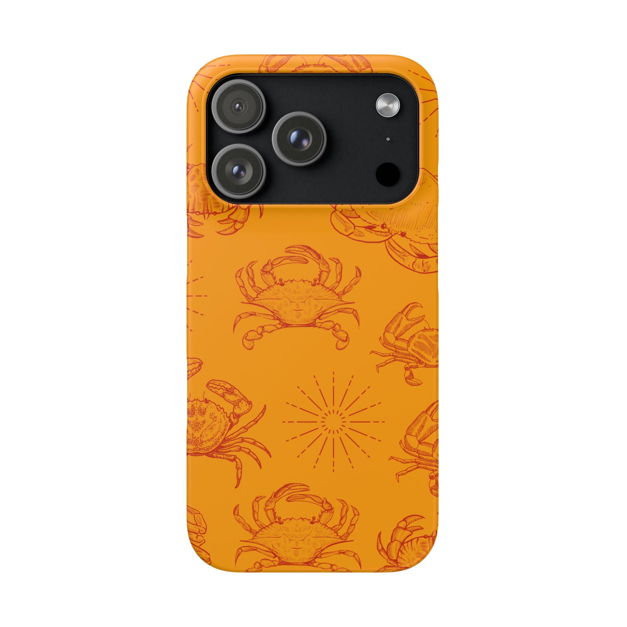 Crab Pattern Snap Case – Orange Coastal Phone Cover