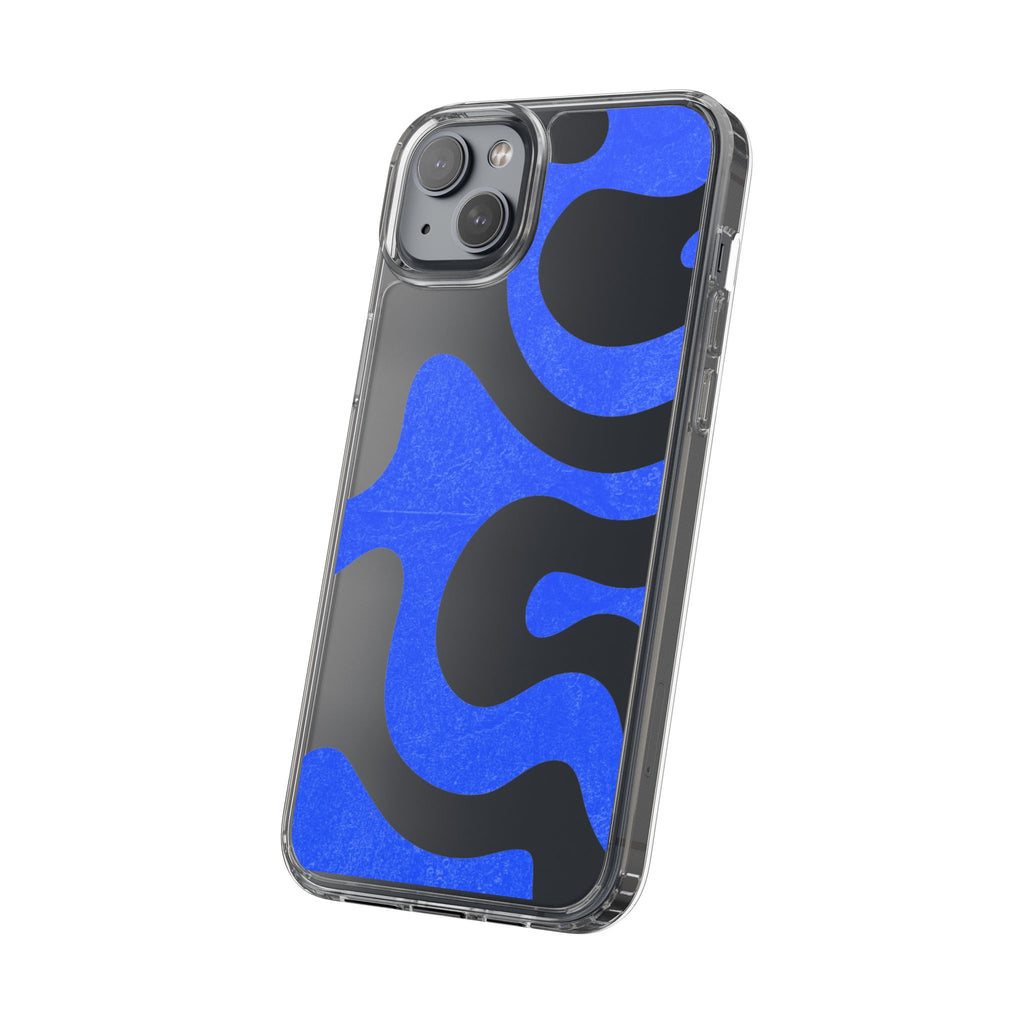 Copy of Abstract Blue Wave Clear Phone Case