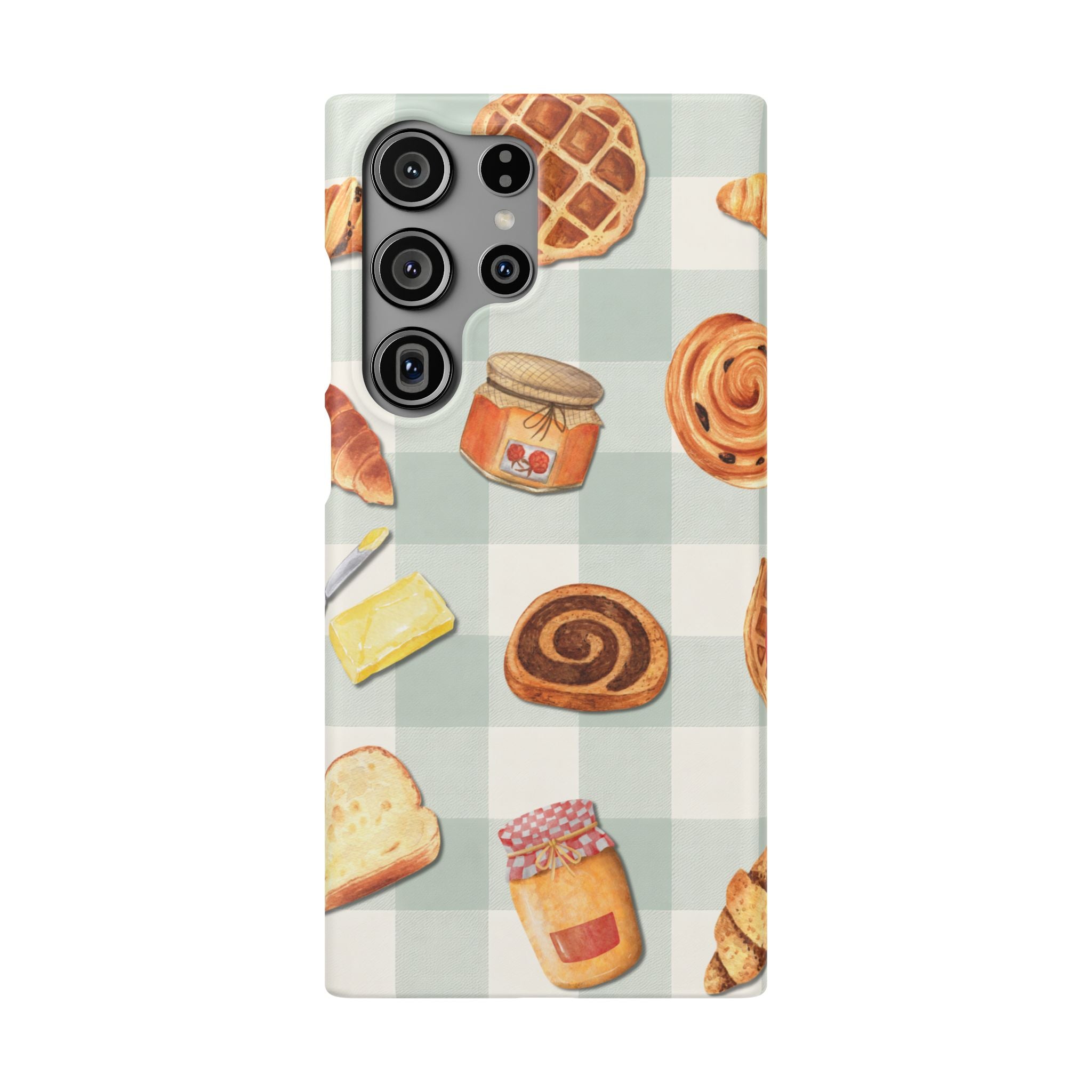 Bakery Breakfast Phone Case — Cute Pastry Pattern Snap Case