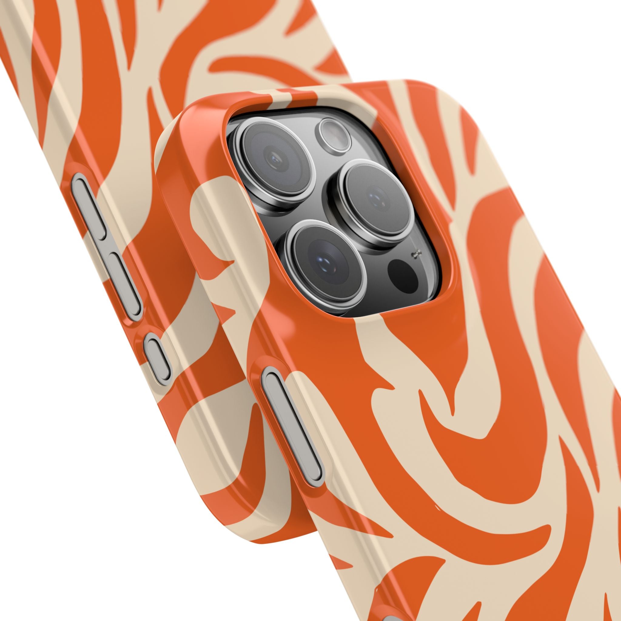Orange Swirl Phone Case — Retro Abstract iPhone Snap Case
