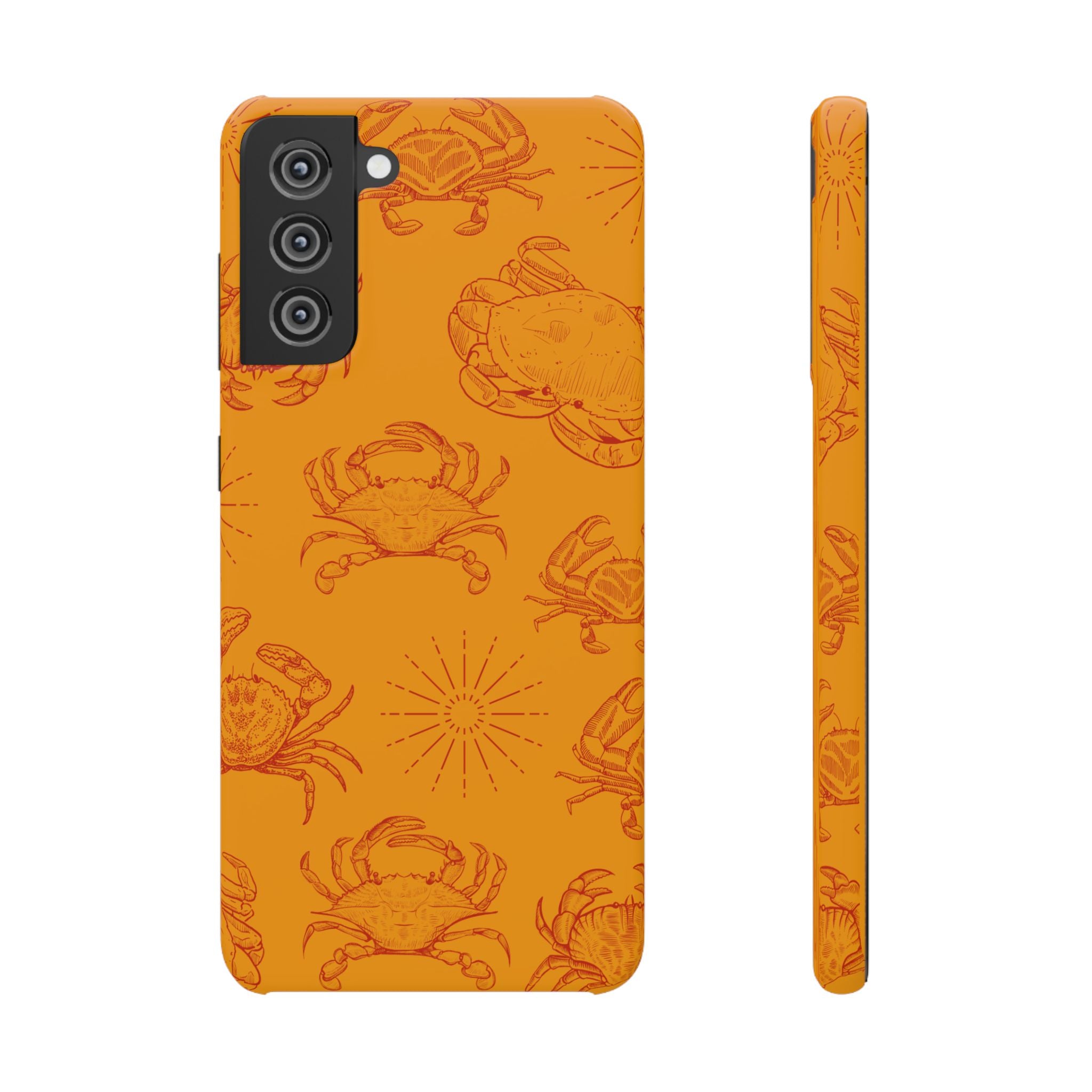 Crab Pattern Snap Case – Orange Coastal Phone Cover