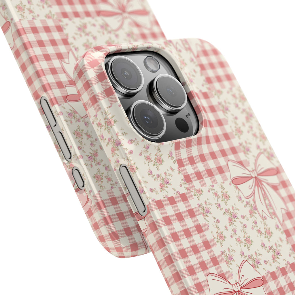 Pink Bow Patchwork Case