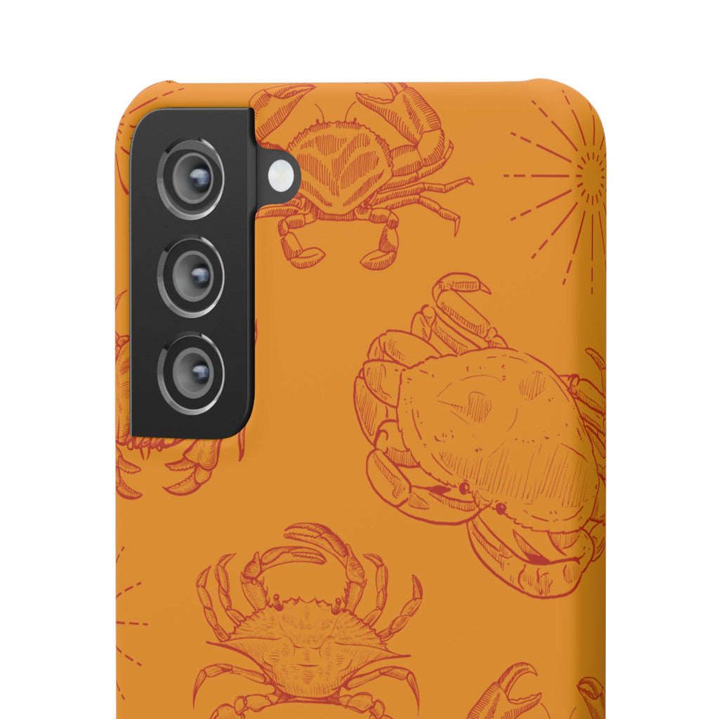 Crab Pattern Snap Case – Orange Coastal Phone Cover