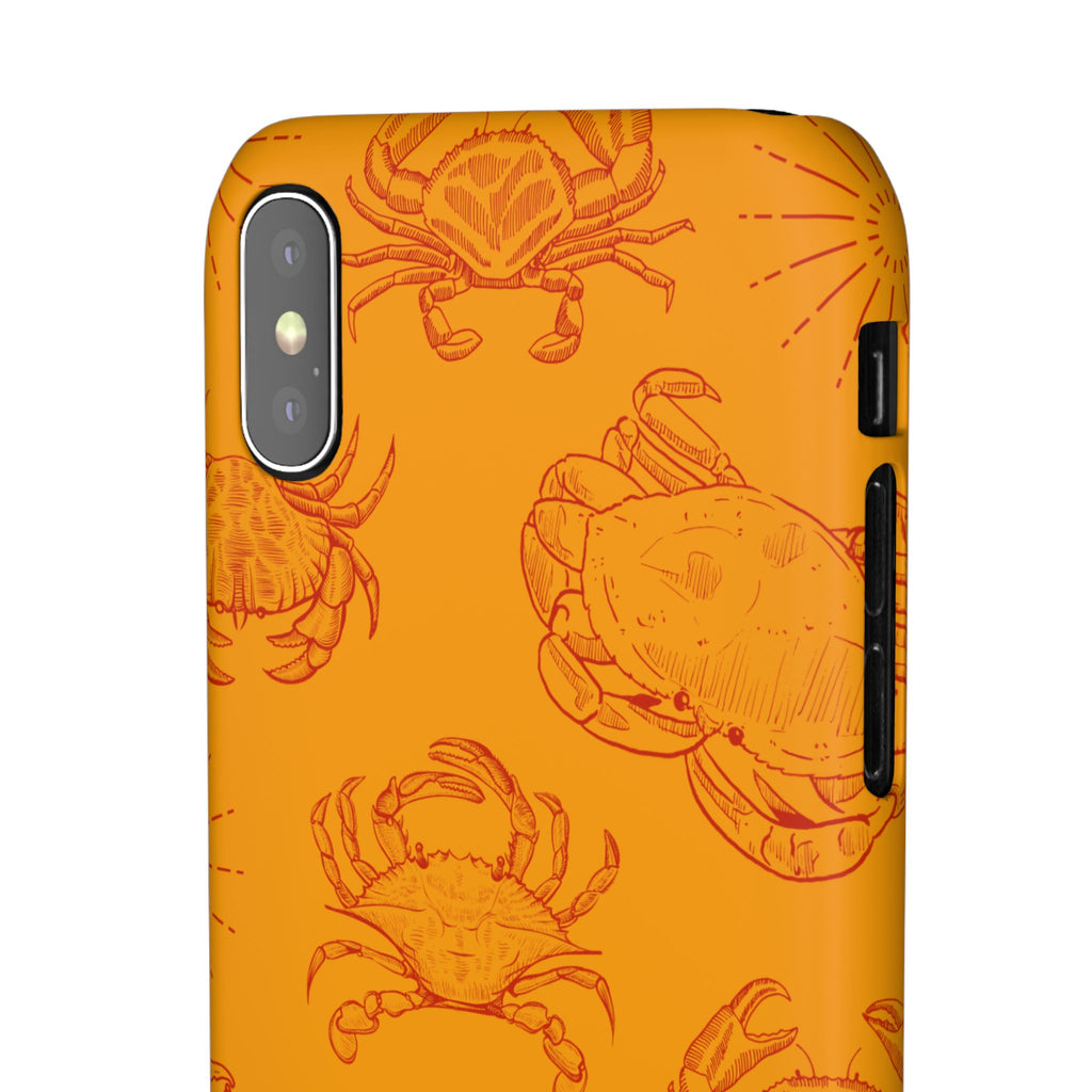 Crab Pattern Snap Case – Orange Coastal Phone Cover