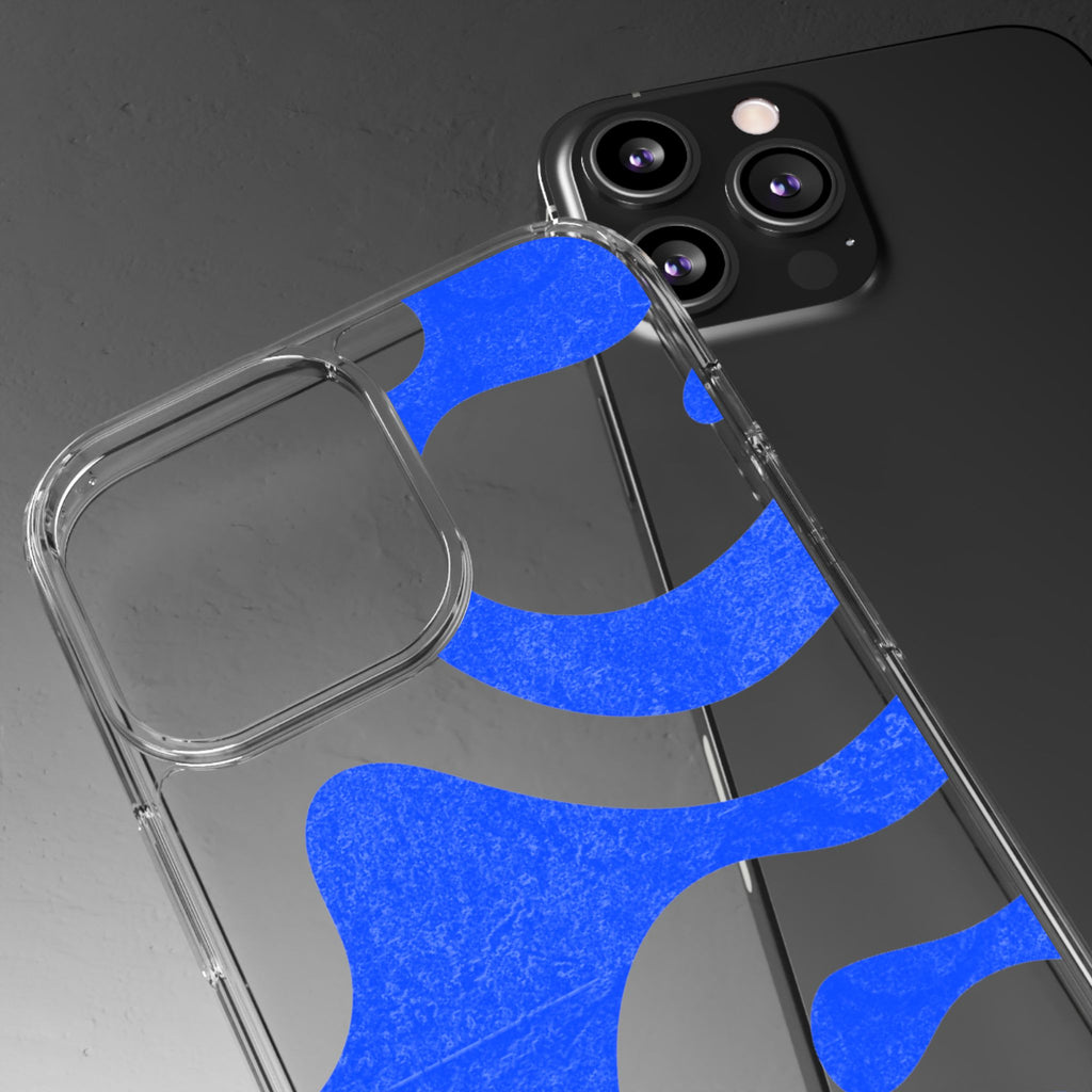 Copy of Abstract Blue Wave Clear Phone Case