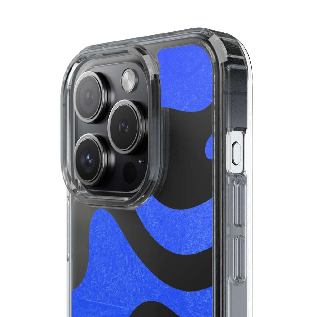 Copy of Abstract Blue Wave Clear Phone Case