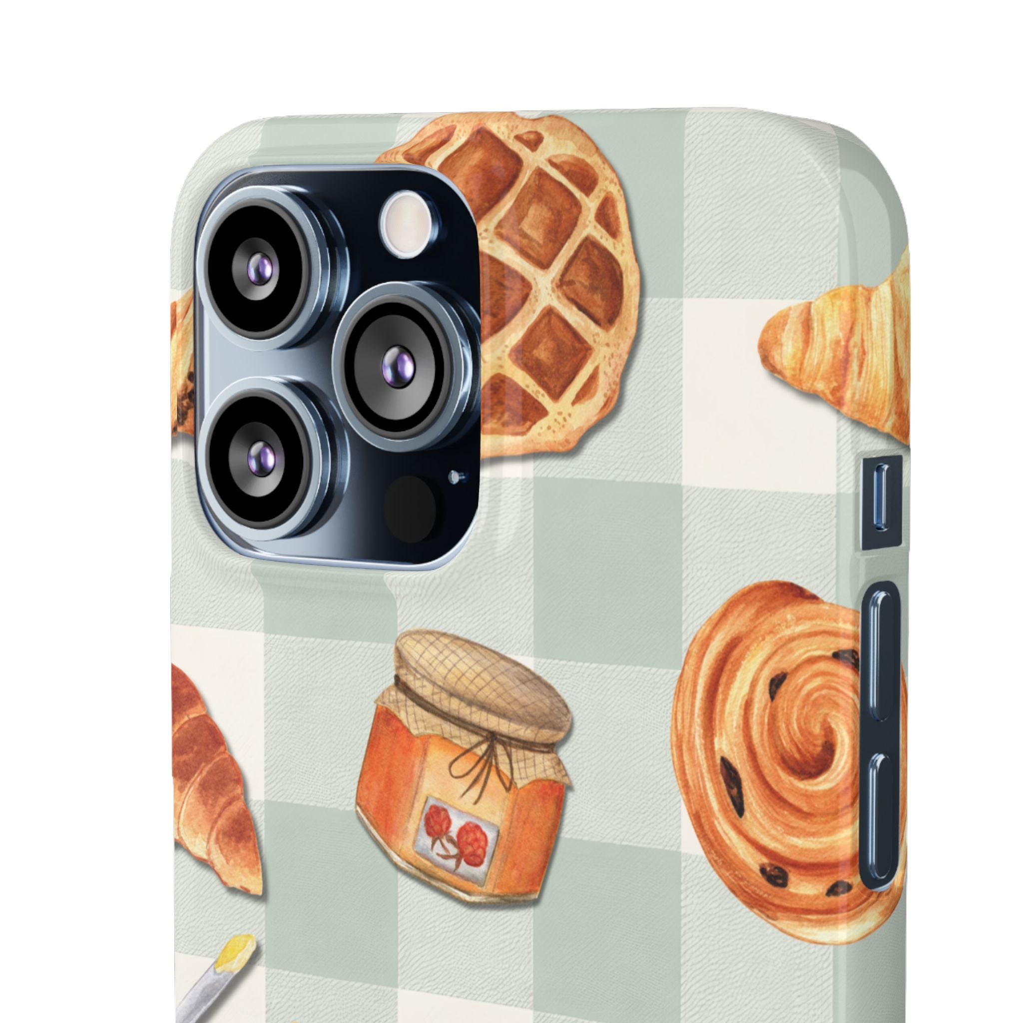 Bakery Breakfast Phone Case — Cute Pastry Pattern Snap Case