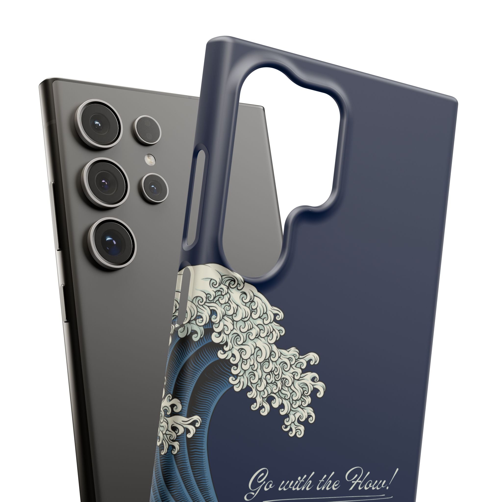 Phone Case — 'Go with the Flow' Wave Design