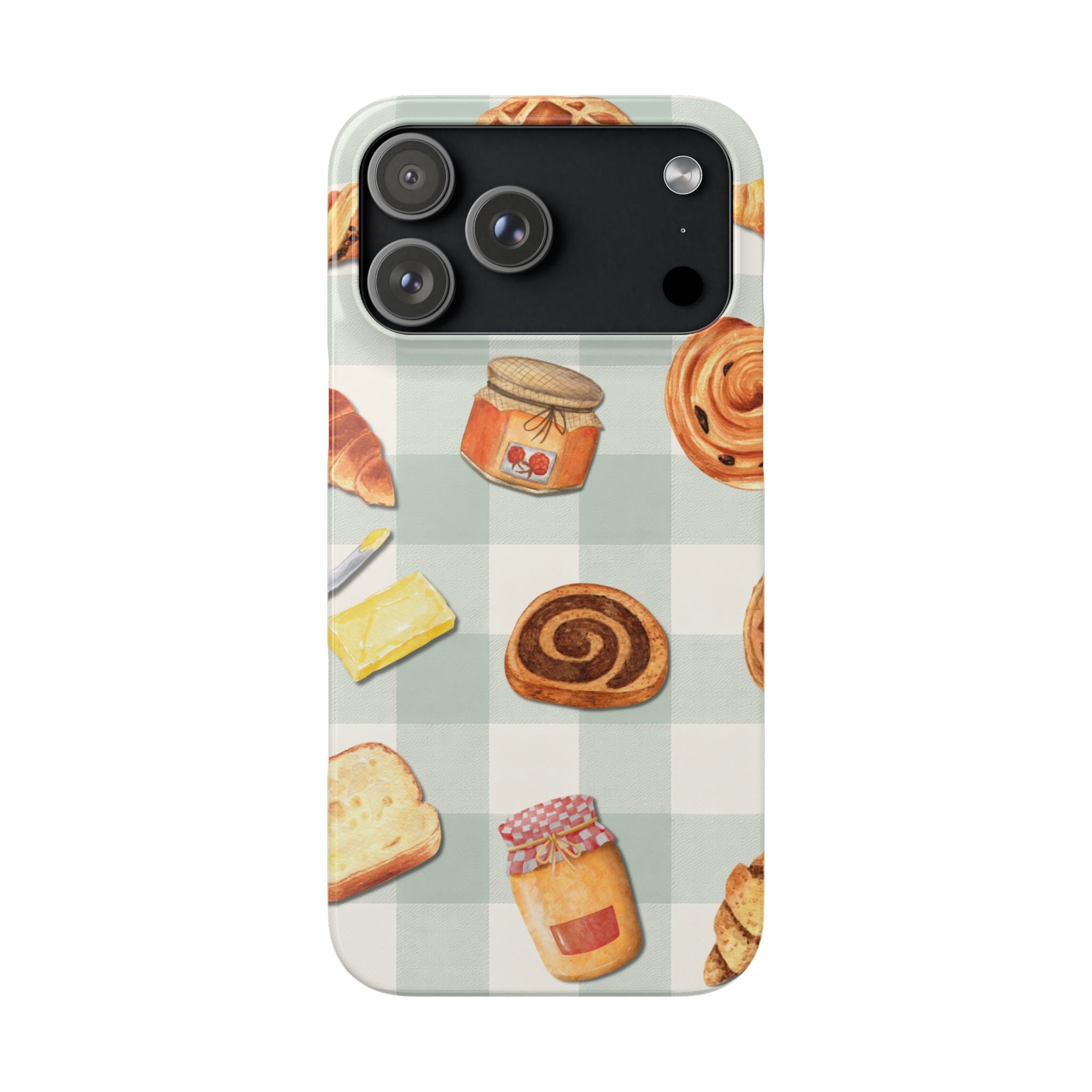 Bakery Breakfast Phone Case — Cute Pastry Pattern Snap Case