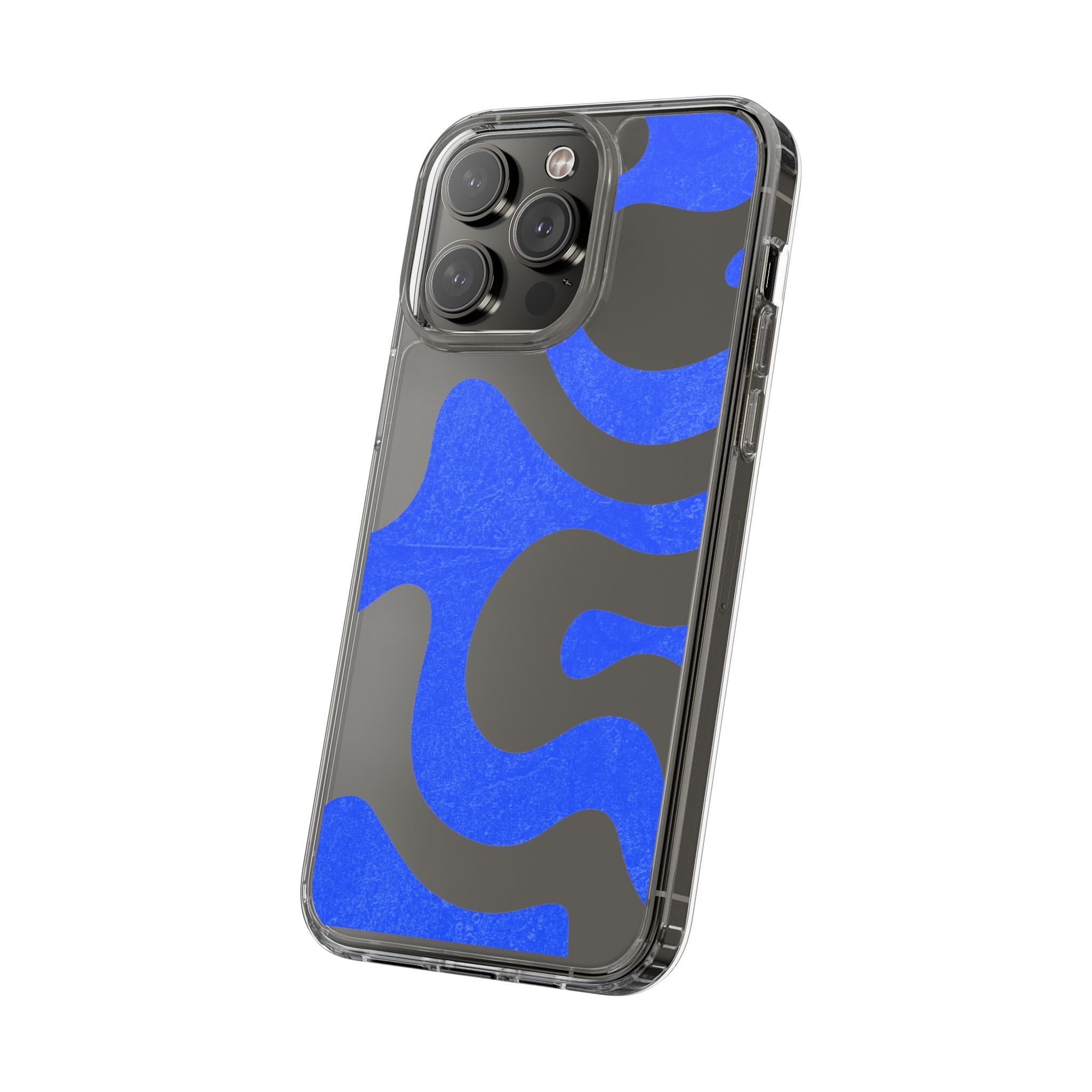 Copy of Abstract Blue Wave Clear Phone Case