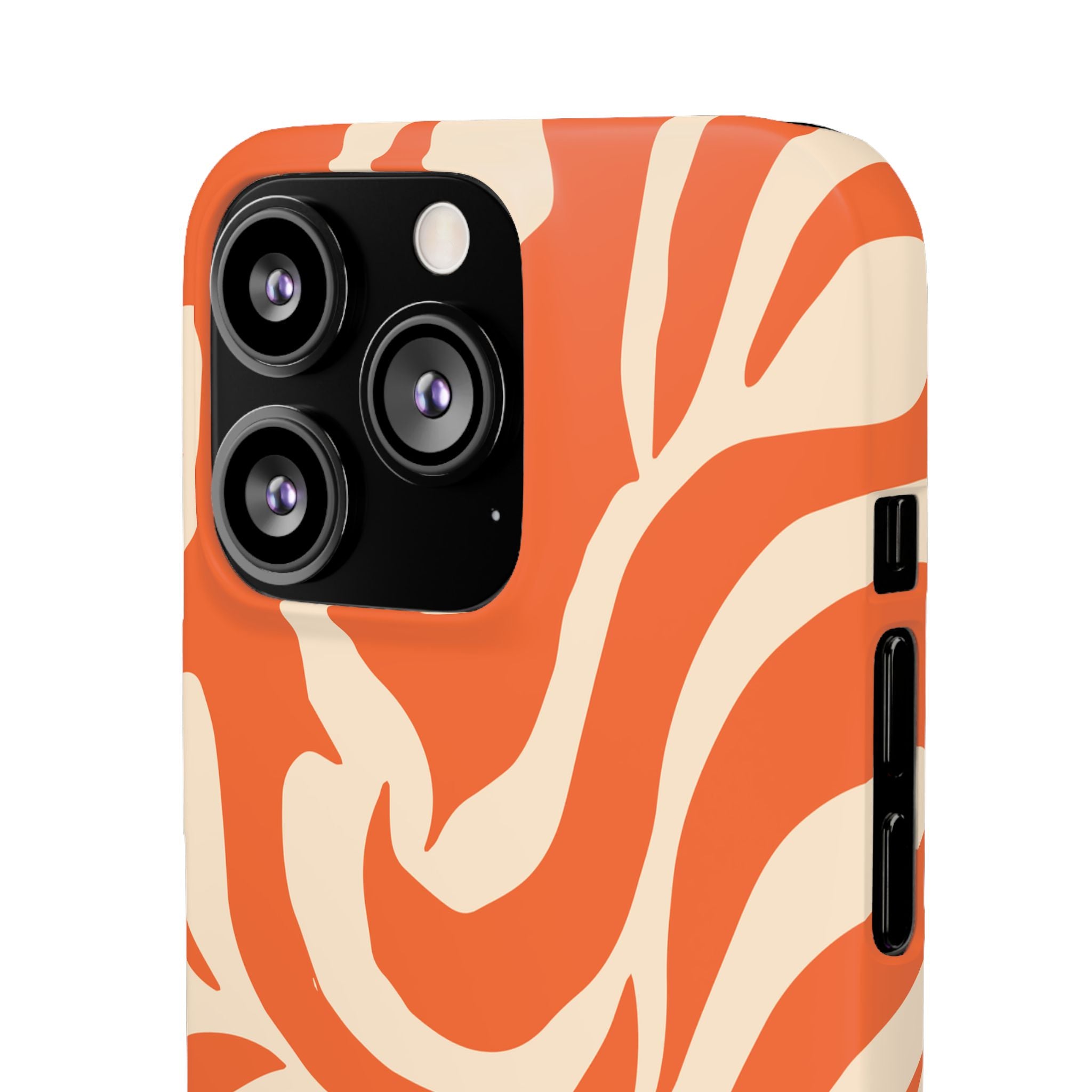 Orange Swirl Phone Case — Retro Abstract iPhone Snap Case