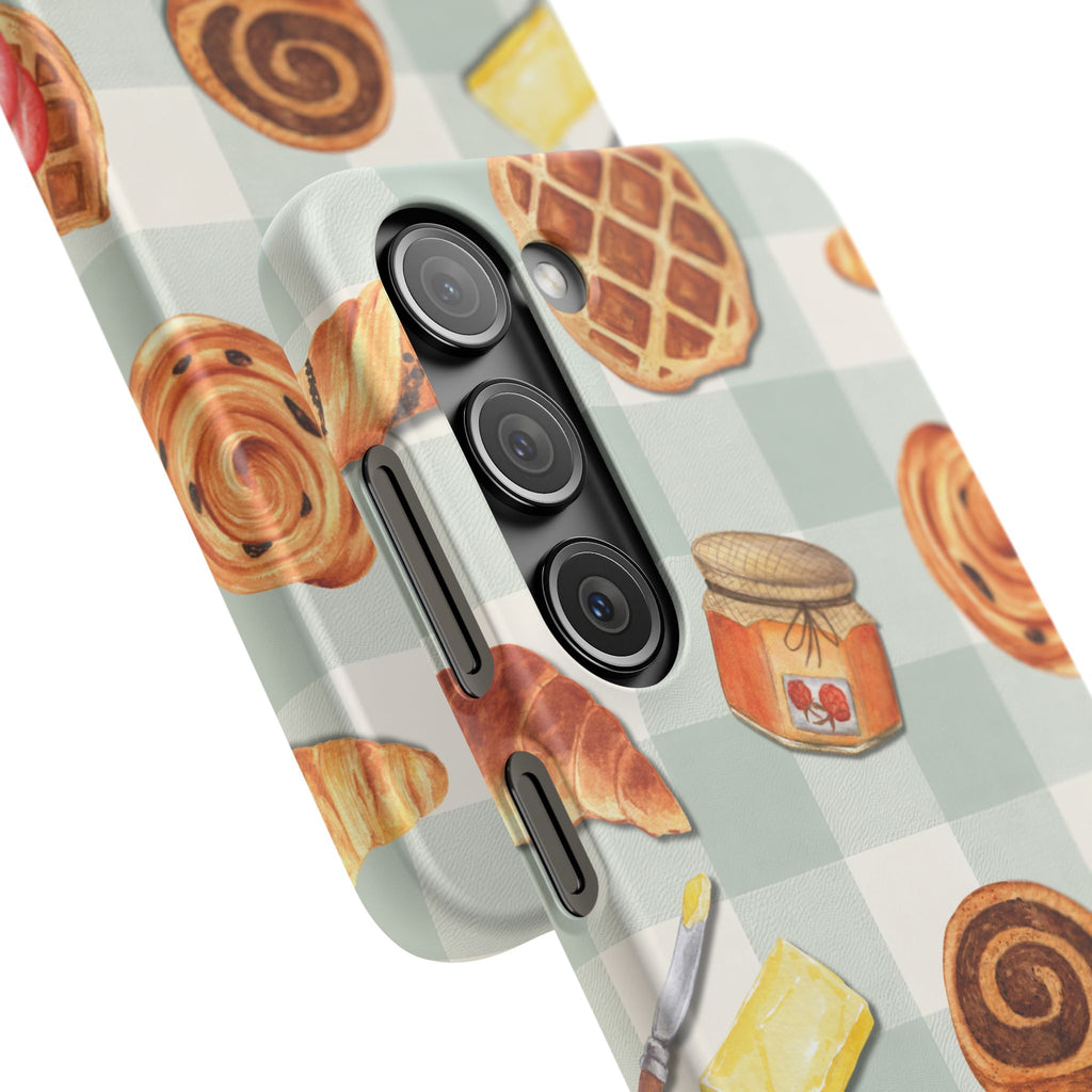 Bakery Breakfast Phone Case — Cute Pastry Pattern Snap Case