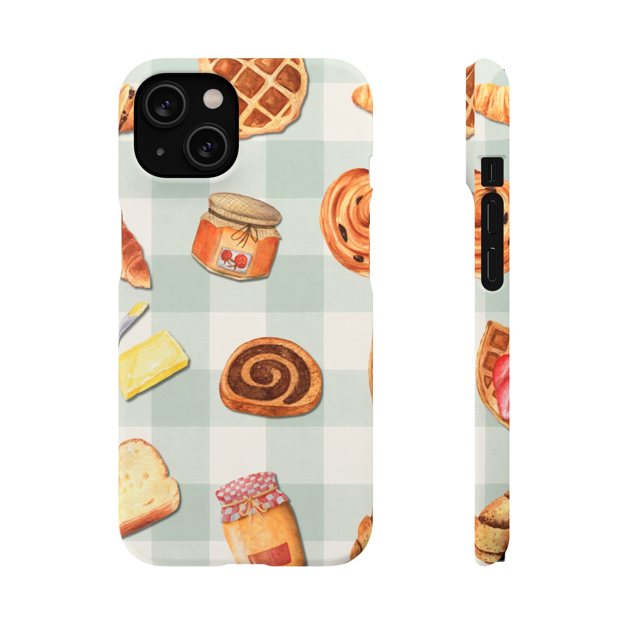 Bakery Breakfast Phone Case — Cute Pastry Pattern Snap Case