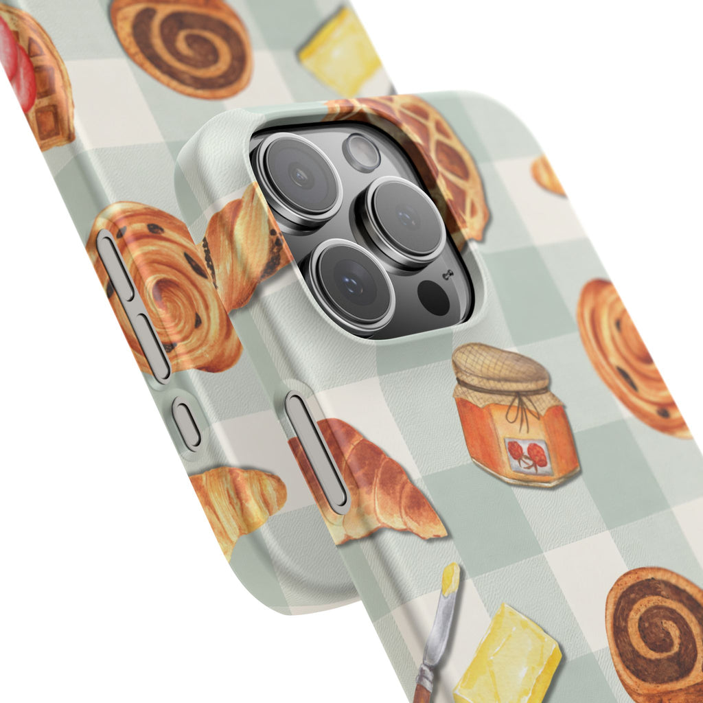 Bakery Breakfast Phone Case — Cute Pastry Pattern Snap Case