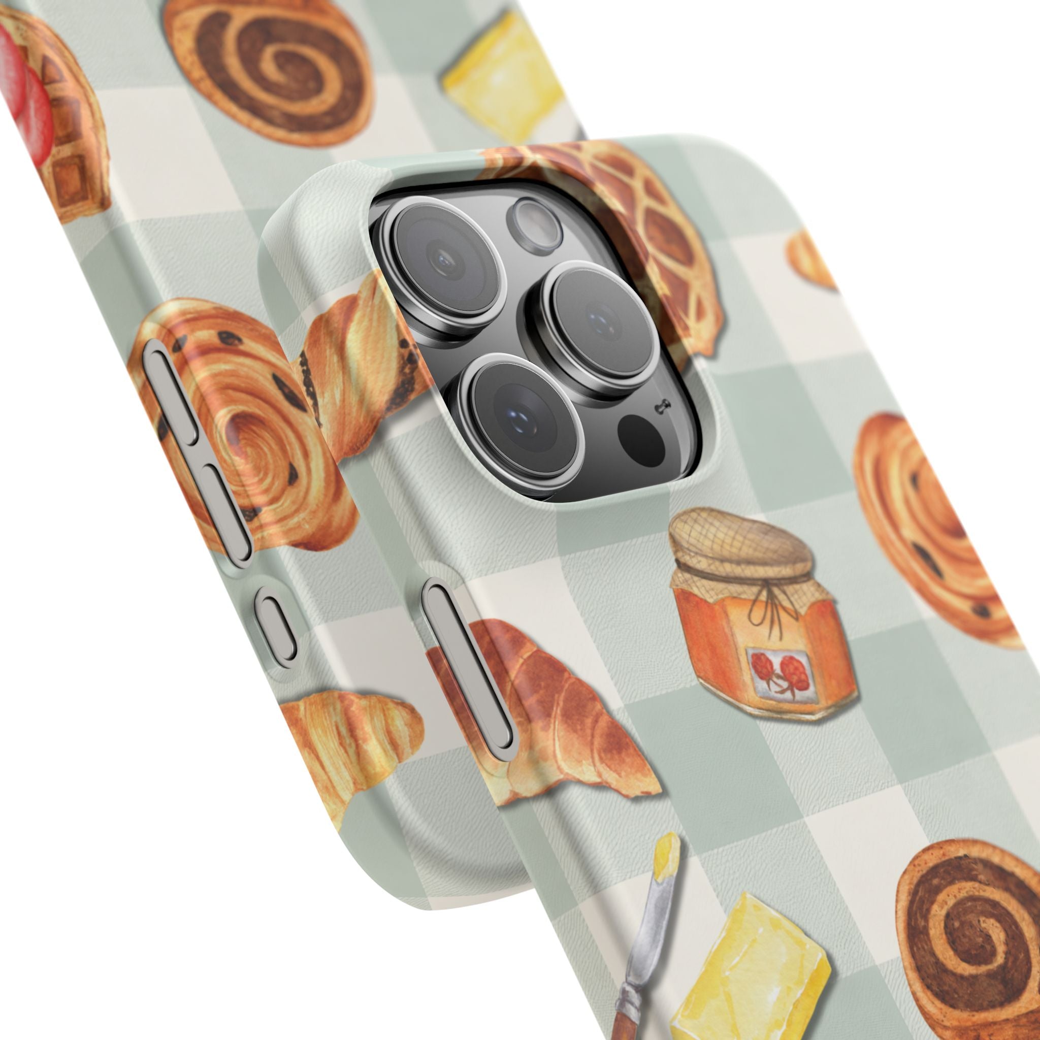 Bakery Breakfast Phone Case — Cute Pastry Pattern Snap Case