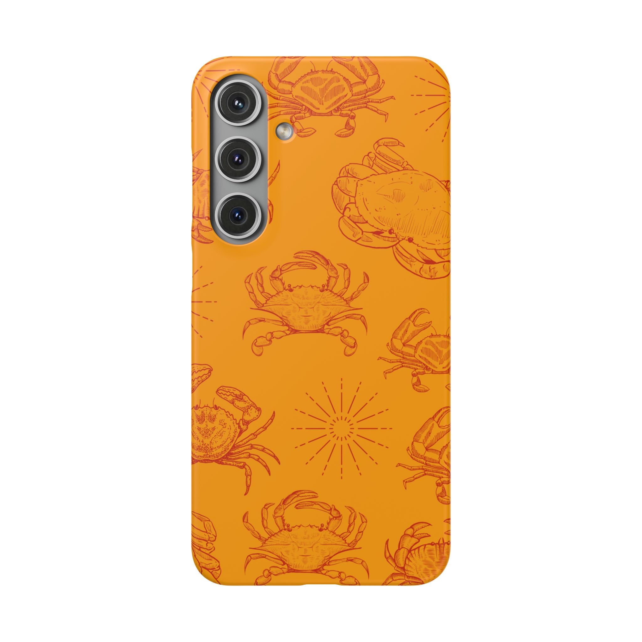 Crab Pattern Snap Case – Orange Coastal Phone Cover