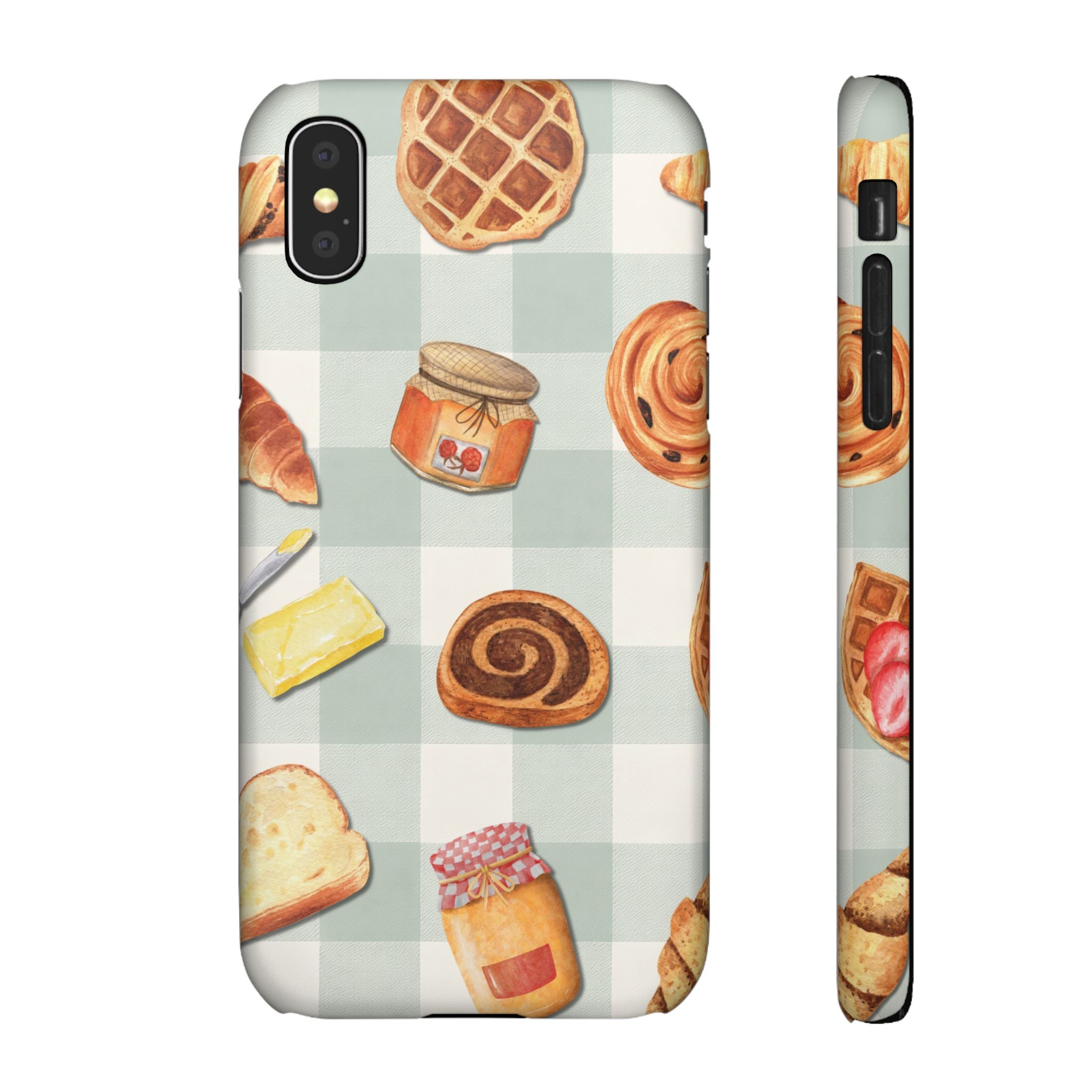 Bakery Breakfast Phone Case — Cute Pastry Pattern Snap Case