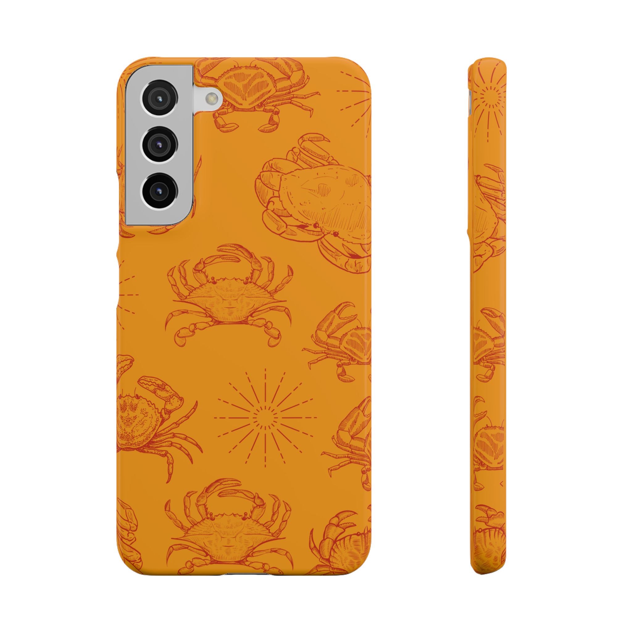 Crab Pattern Snap Case – Orange Coastal Phone Cover