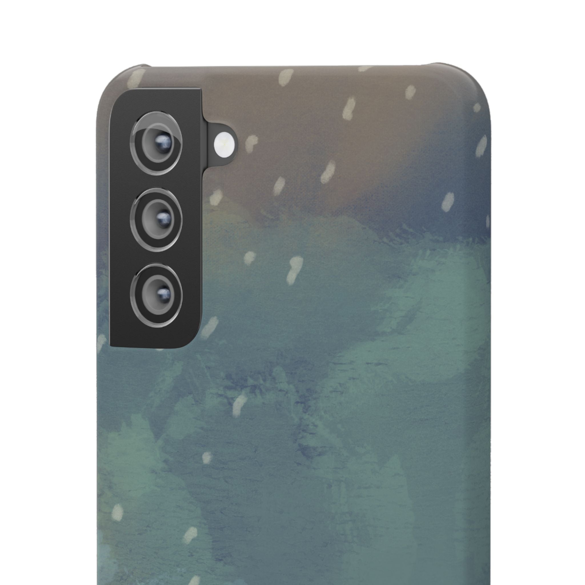 Artistic Rainfall Phone Case – Woman with Umbrella Design