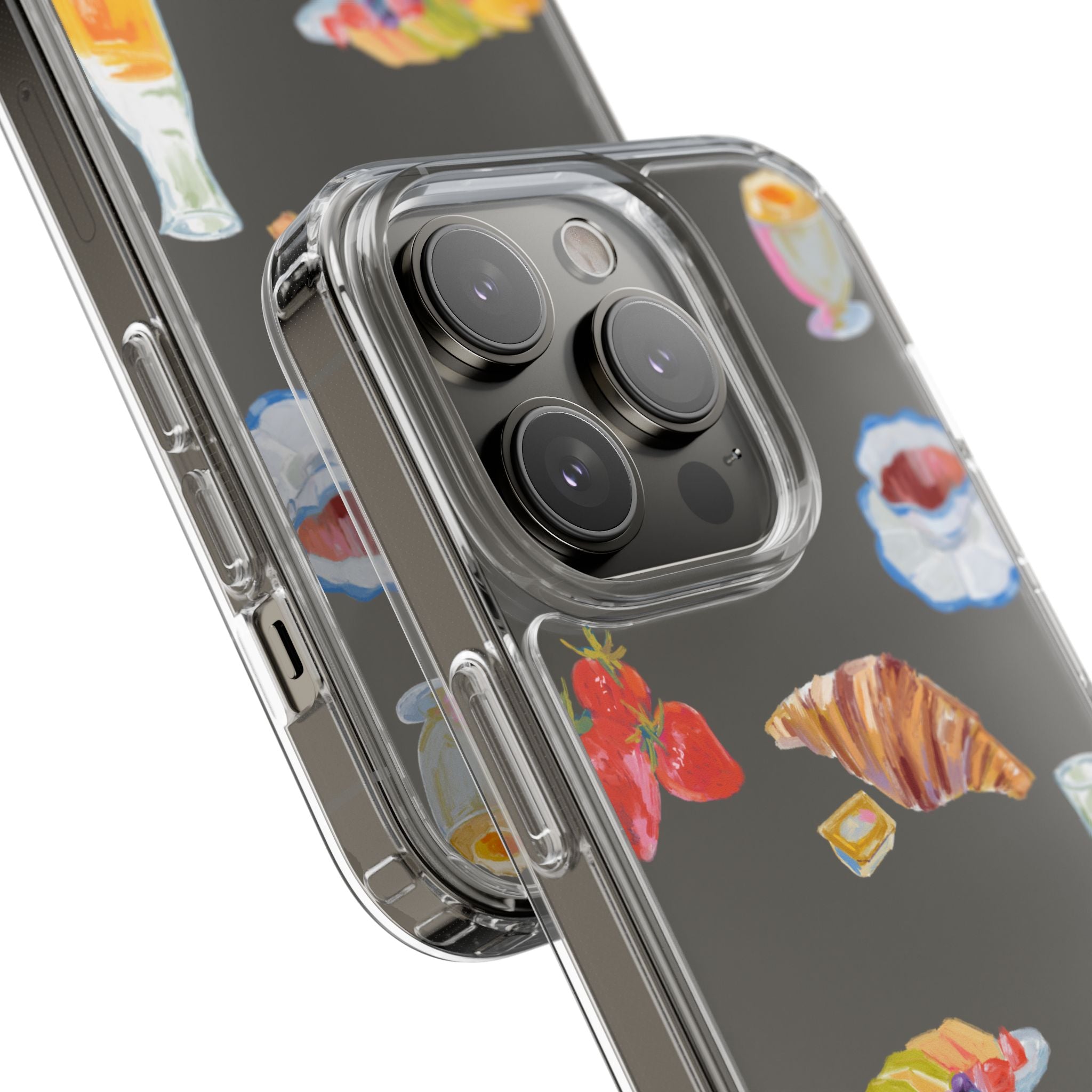 Clear Phone Case — Breakfast Pastries & Brunch Icons Clear Case