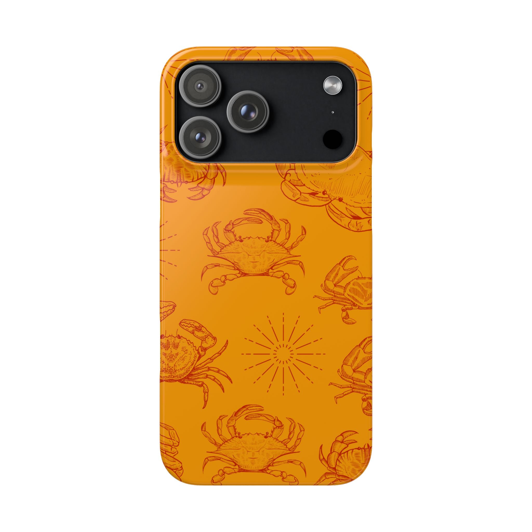 Crab Pattern Snap Case – Orange Coastal Phone Cover
