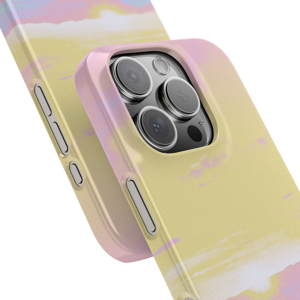 Pastel Lavender Field Phone Case — Sunset Sky Snap Case