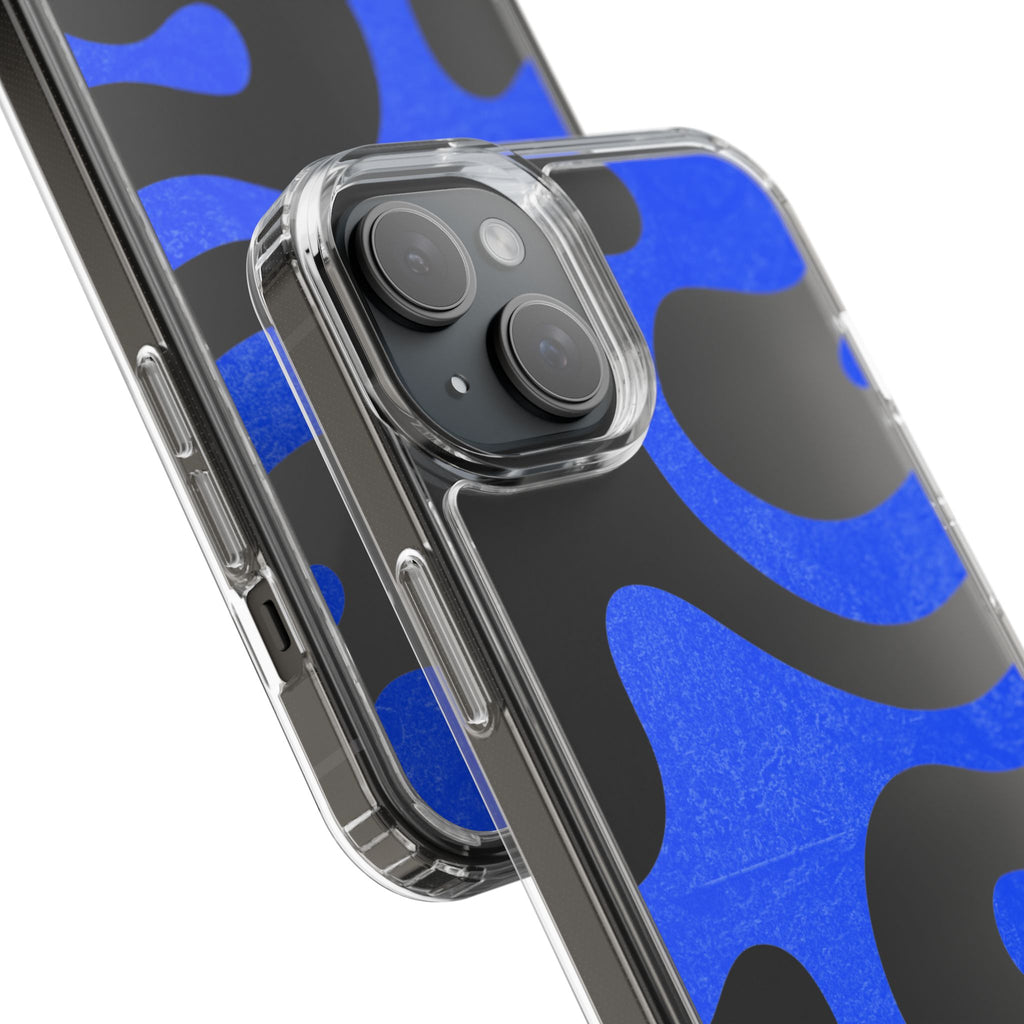 Copy of Abstract Blue Wave Clear Phone Case