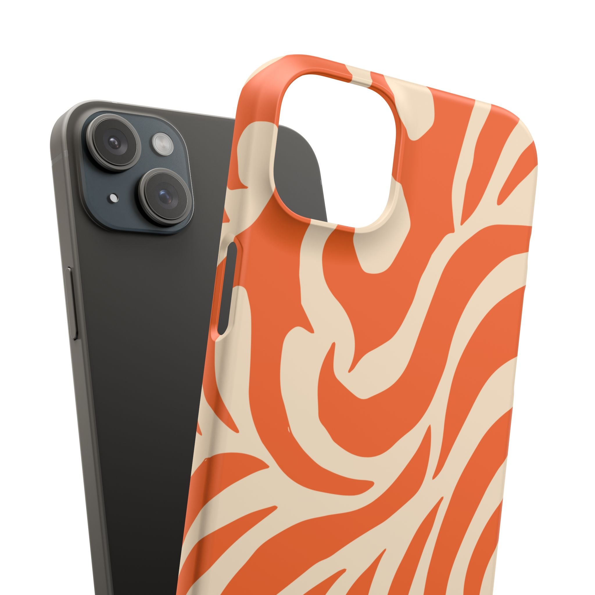 Orange Swirl Phone Case — Retro Abstract iPhone Snap Case