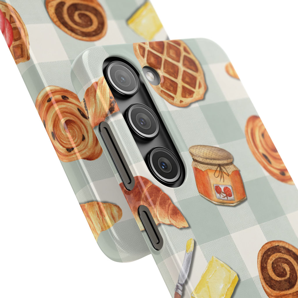 Bakery Breakfast Phone Case — Cute Pastry Pattern Snap Case