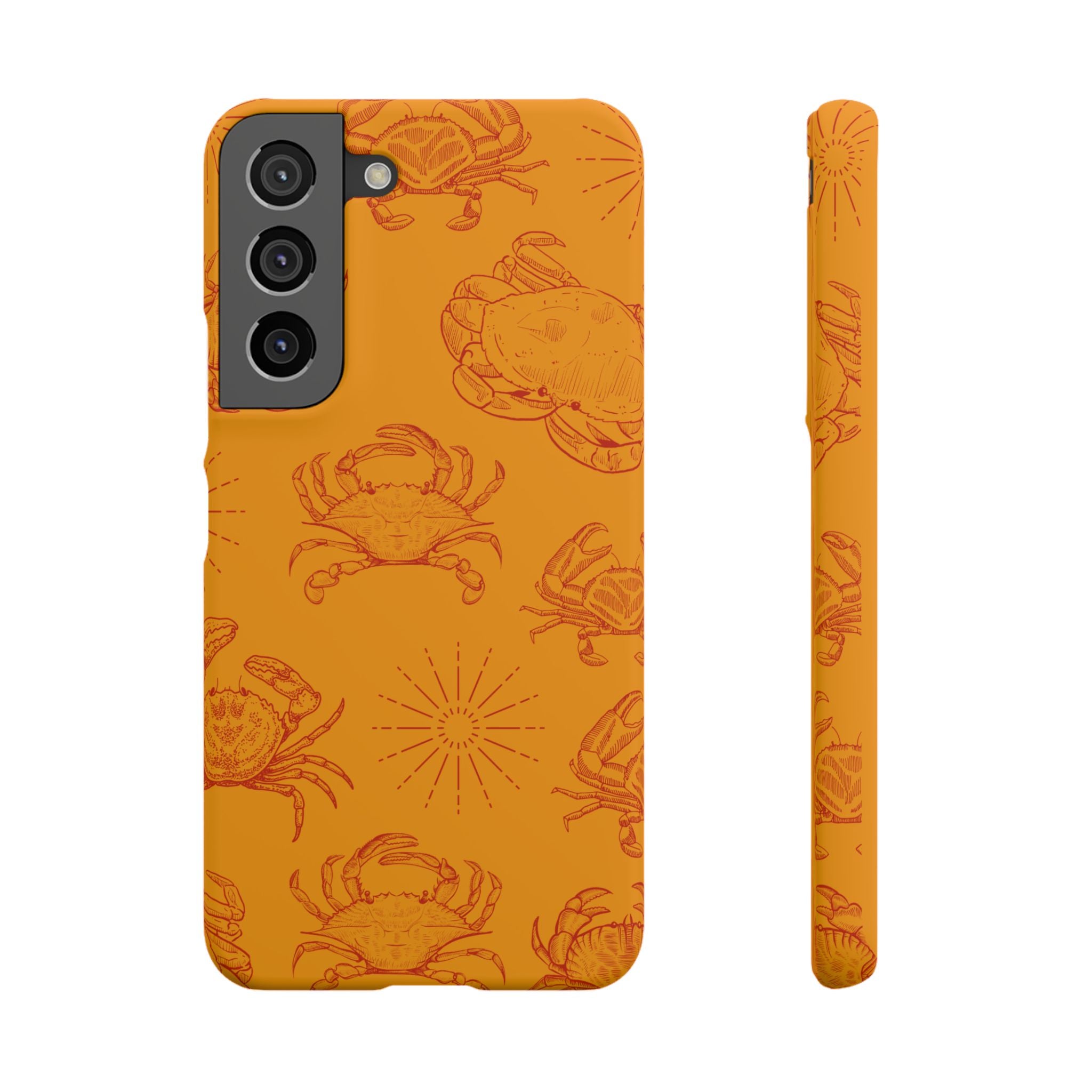 Crab Pattern Snap Case – Orange Coastal Phone Cover