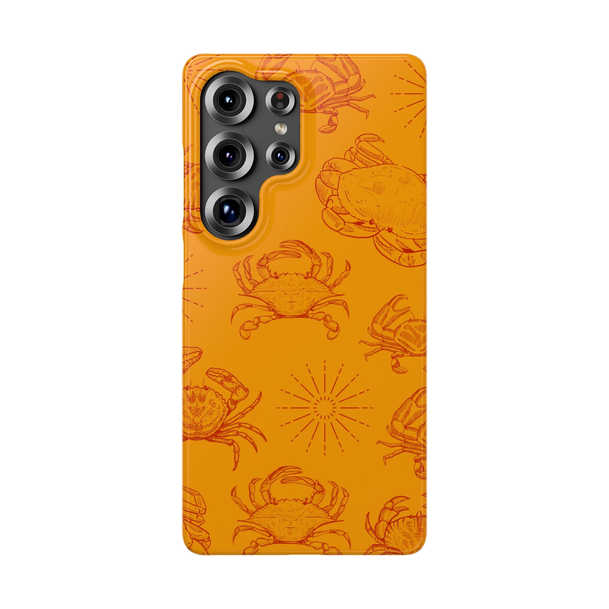 Crab Pattern Snap Case – Orange Coastal Phone Cover