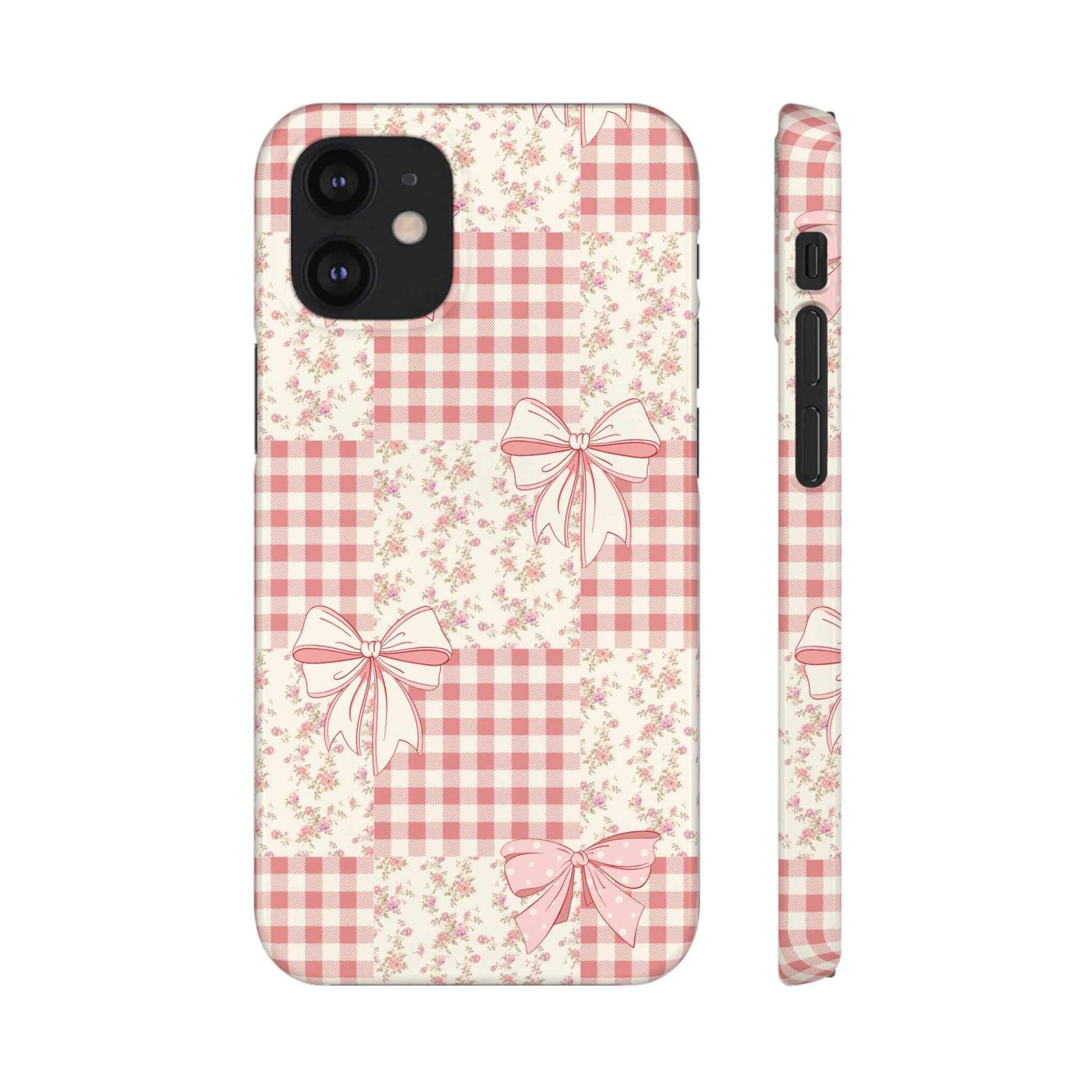 Pink Bow Patchwork Case