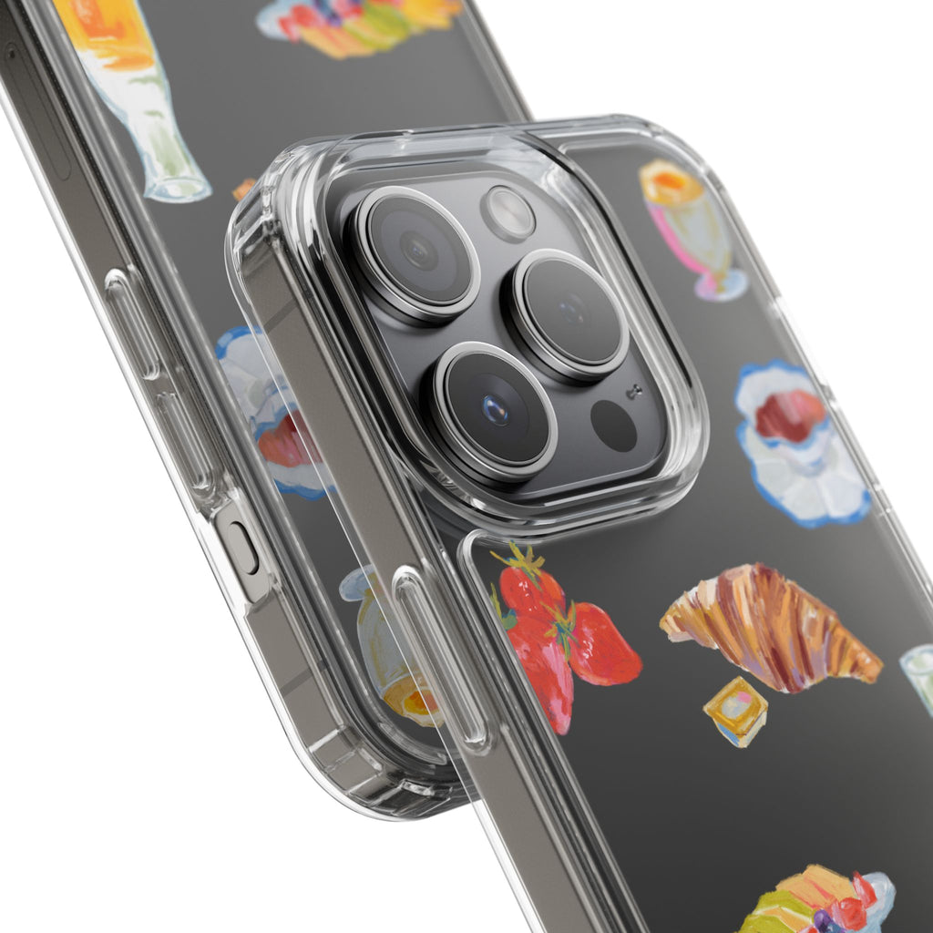 Clear Phone Case — Breakfast Pastries & Brunch Icons Clear Case