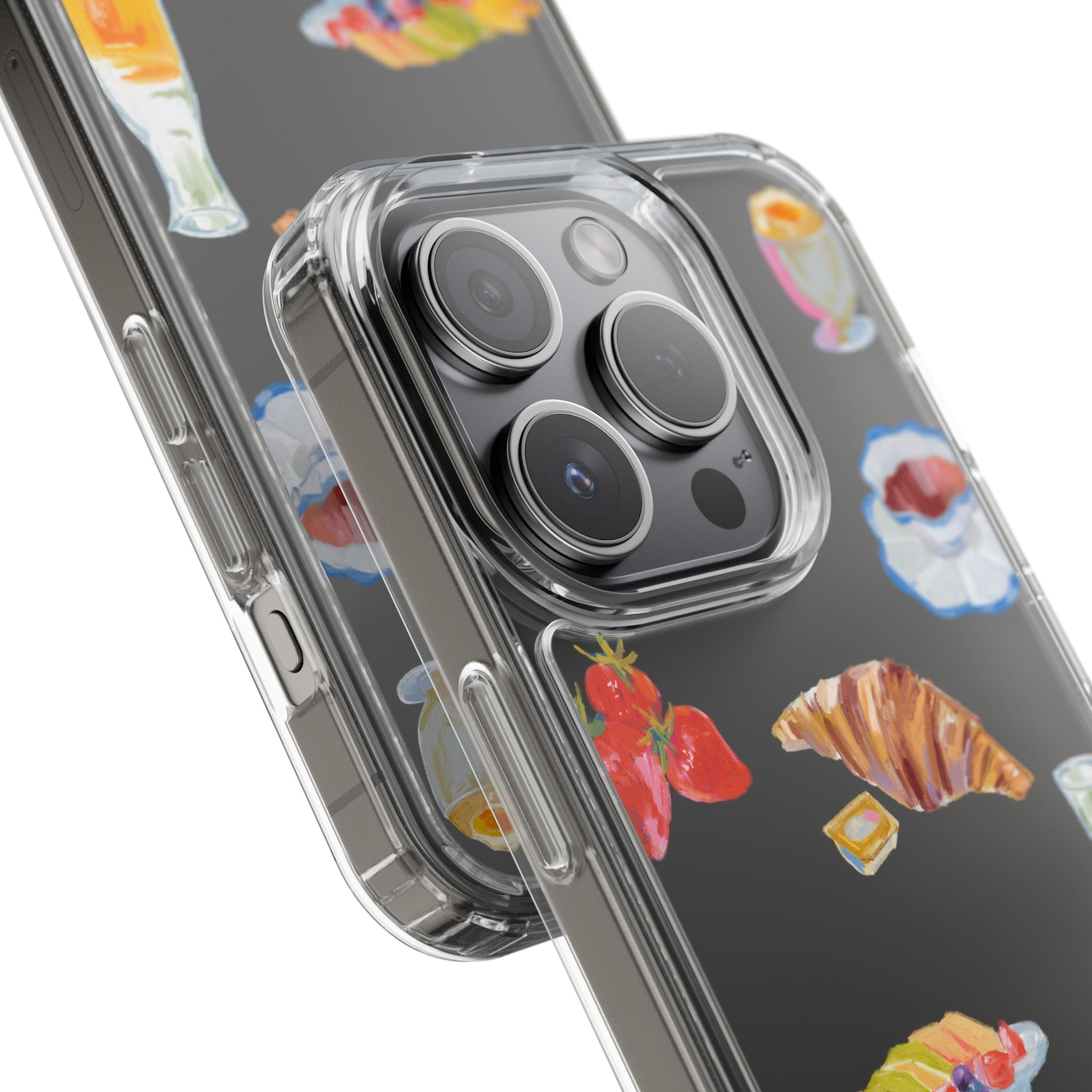 Clear Phone Case — Breakfast Pastries & Brunch Icons Clear Case