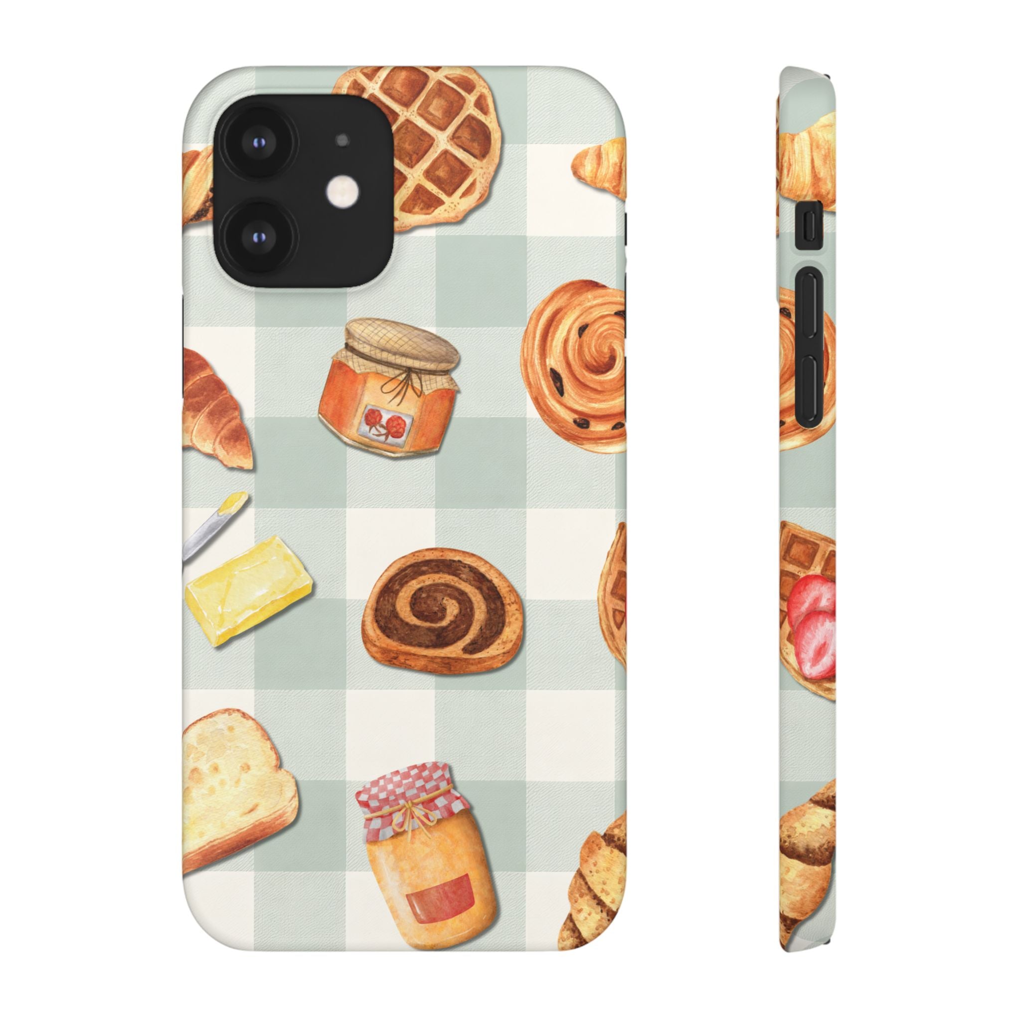 Bakery Breakfast Phone Case — Cute Pastry Pattern Snap Case