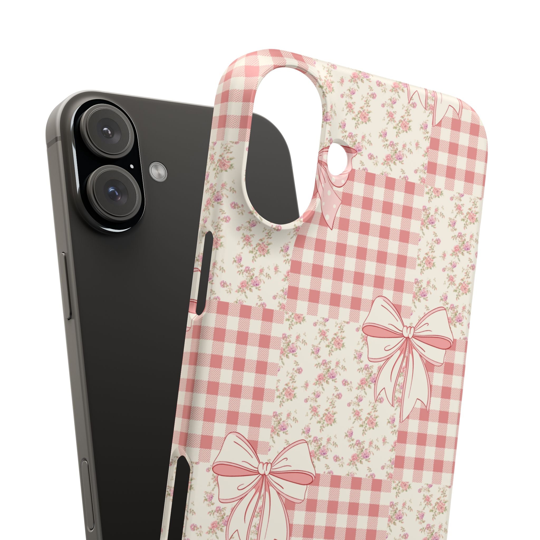 Pink Bow Patchwork Case