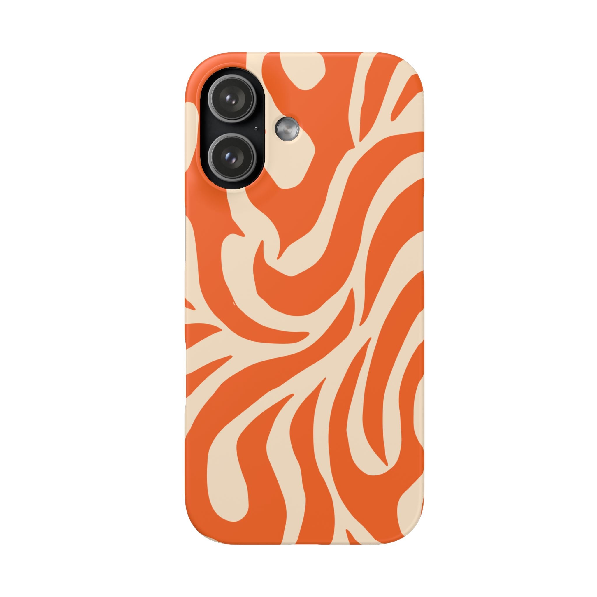 Orange Swirl Phone Case — Retro Abstract iPhone Snap Case