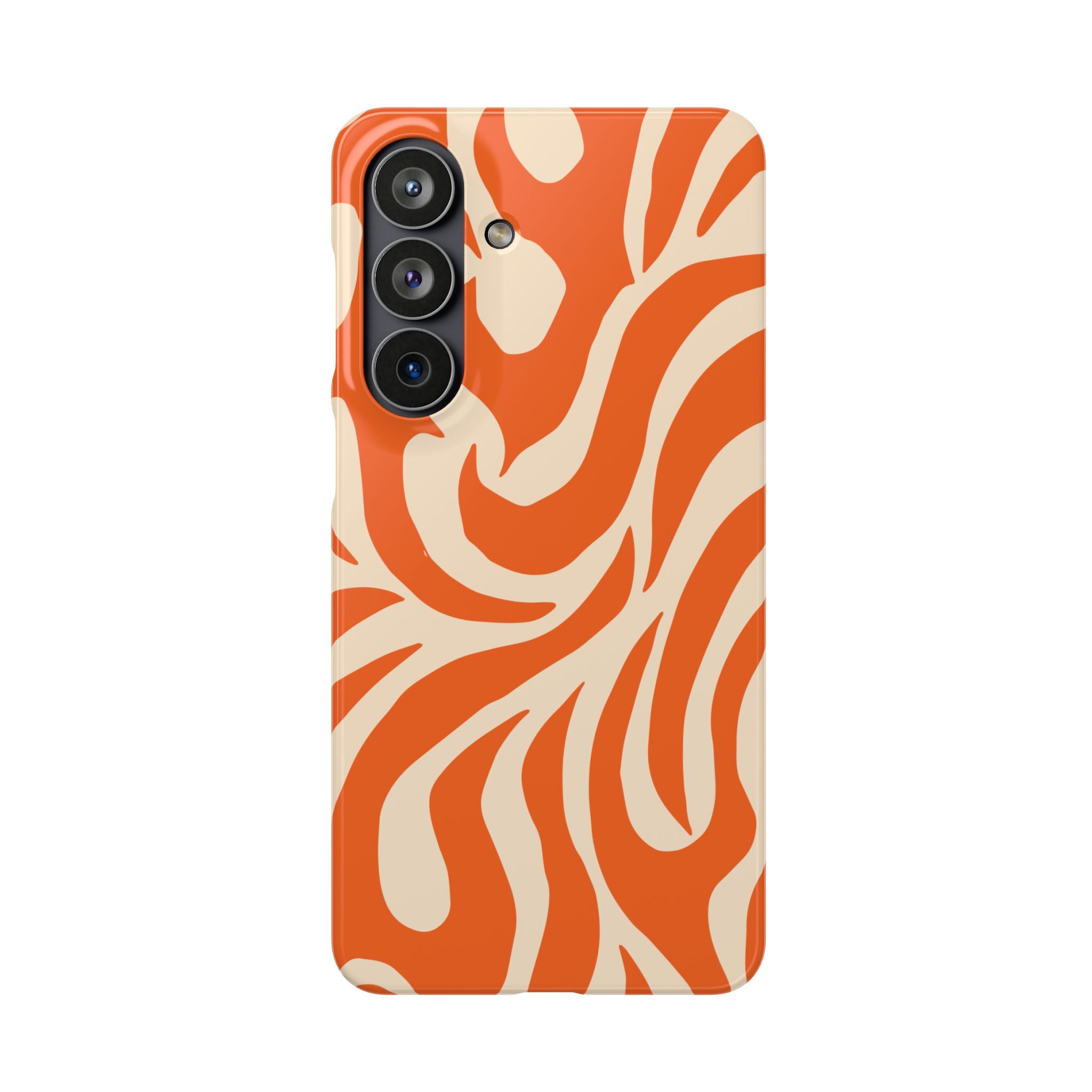 Orange Swirl Phone Case — Retro Abstract iPhone Snap Case