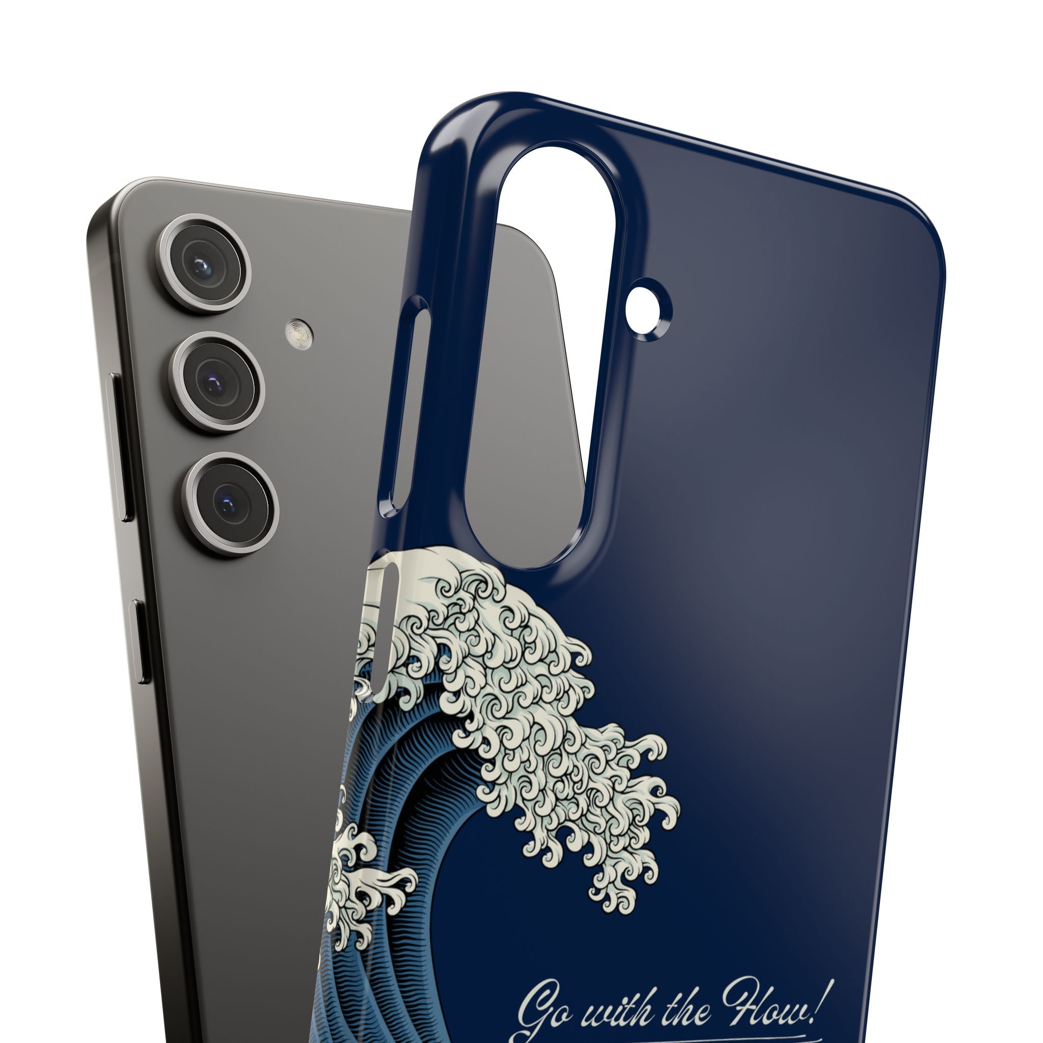 Phone Case — 'Go with the Flow' Wave Design