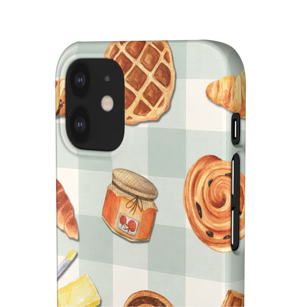 Bakery Breakfast Phone Case — Cute Pastry Pattern Snap Case