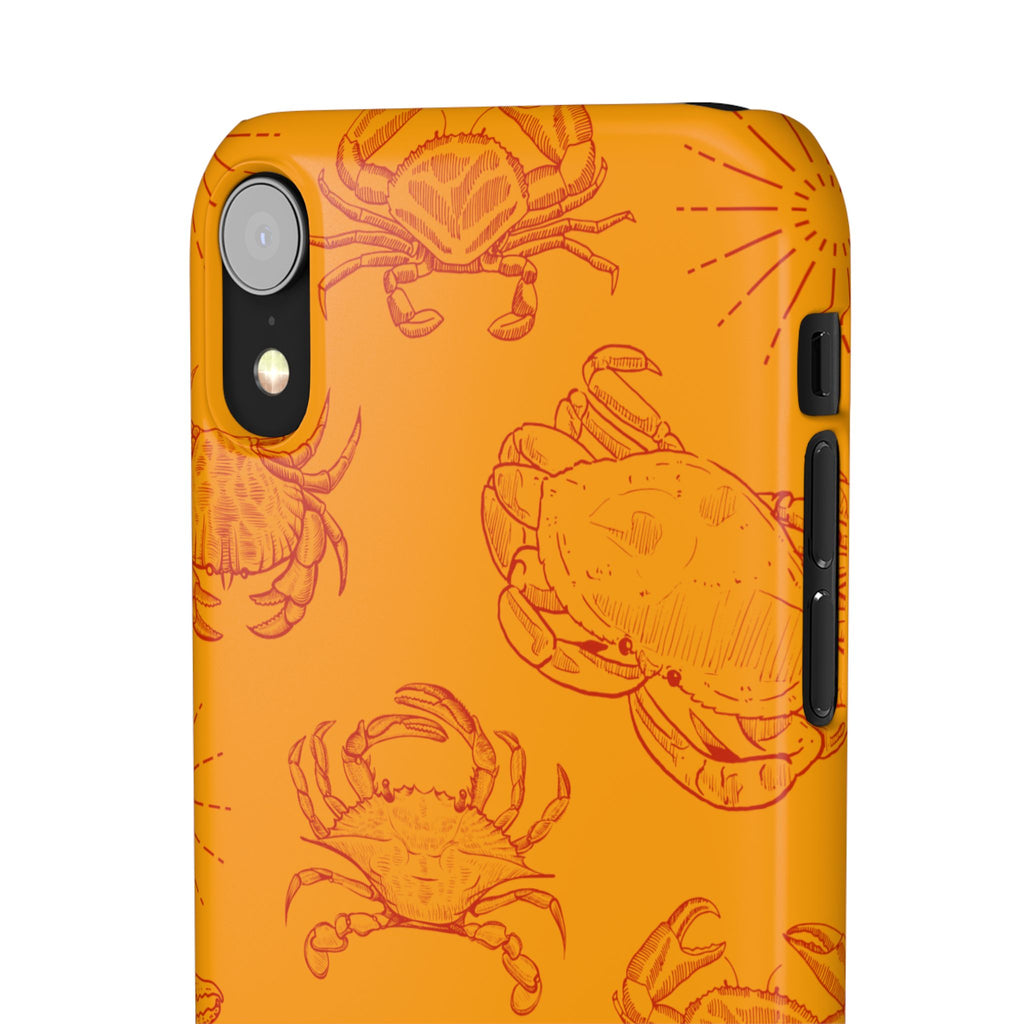 Crab Pattern Snap Case – Orange Coastal Phone Cover