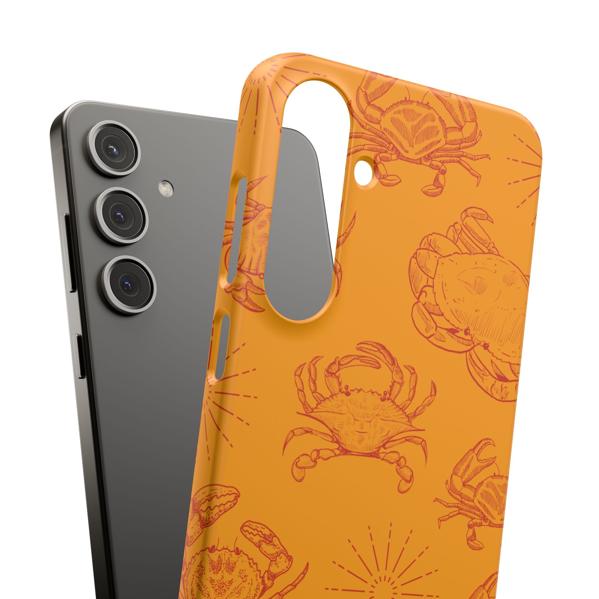 Crab Pattern Snap Case – Orange Coastal Phone Cover