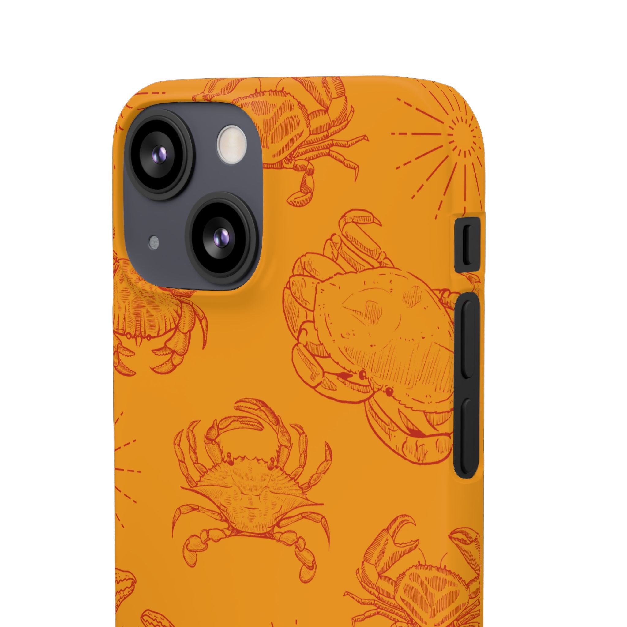 Crab Pattern Snap Case – Orange Coastal Phone Cover