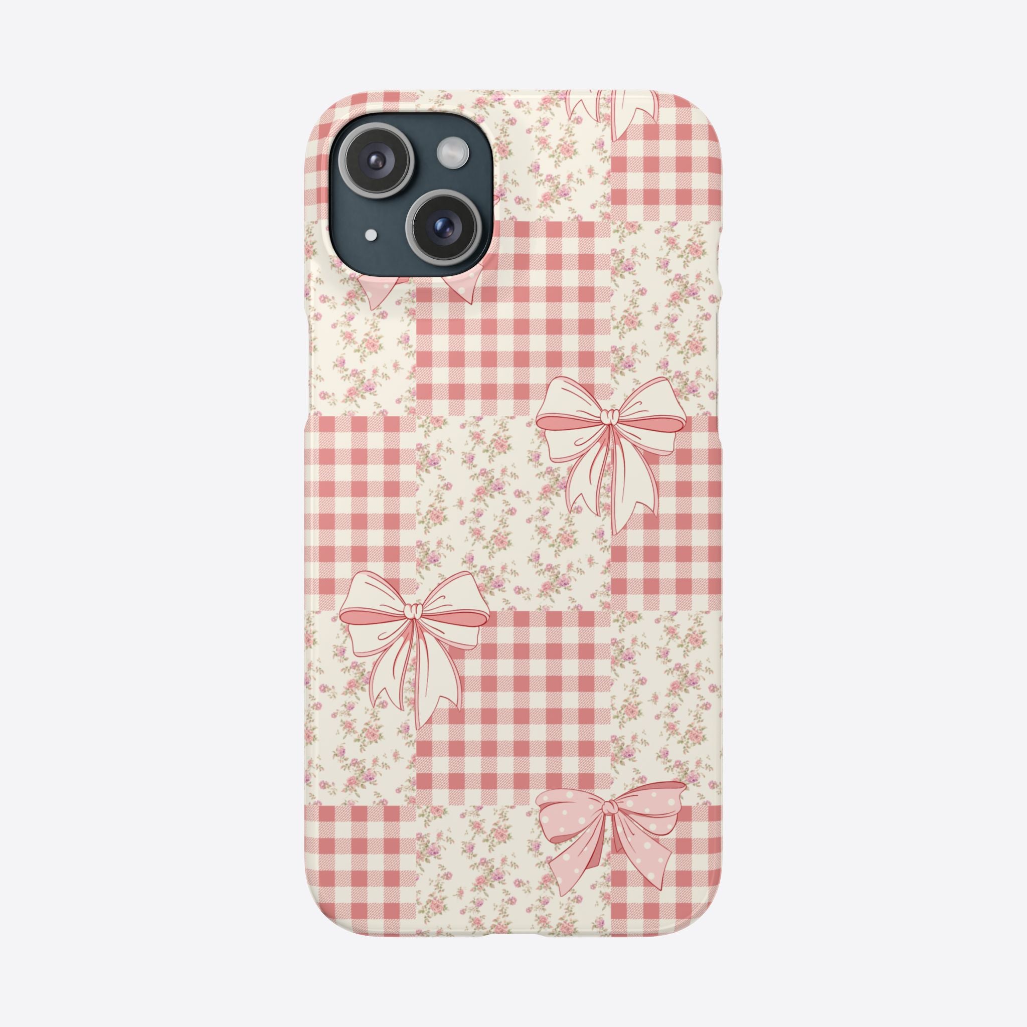 Pink Bow Patchwork Case