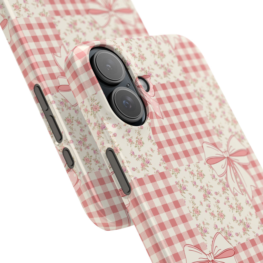 Pink Bow Patchwork Case