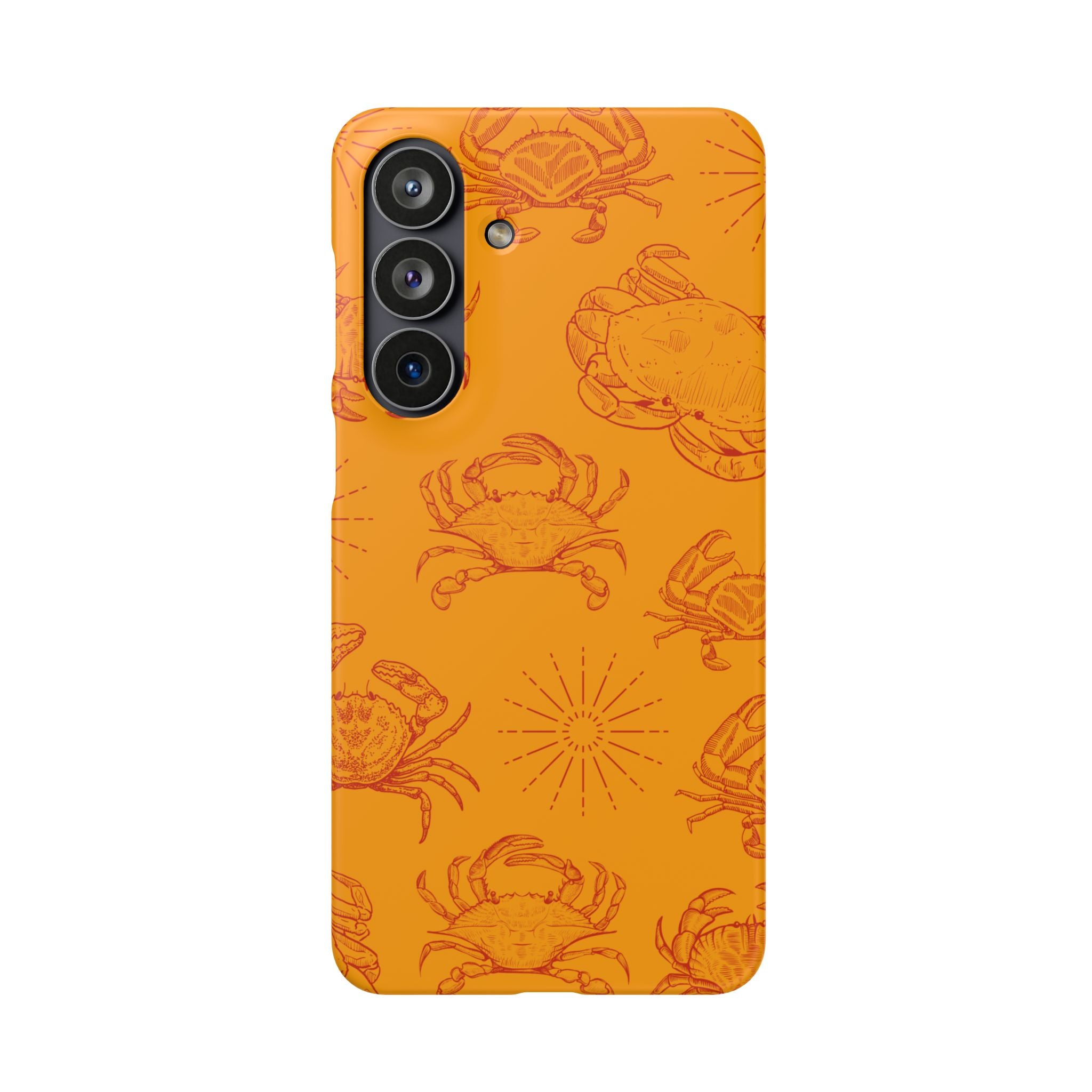Crab Pattern Snap Case – Orange Coastal Phone Cover